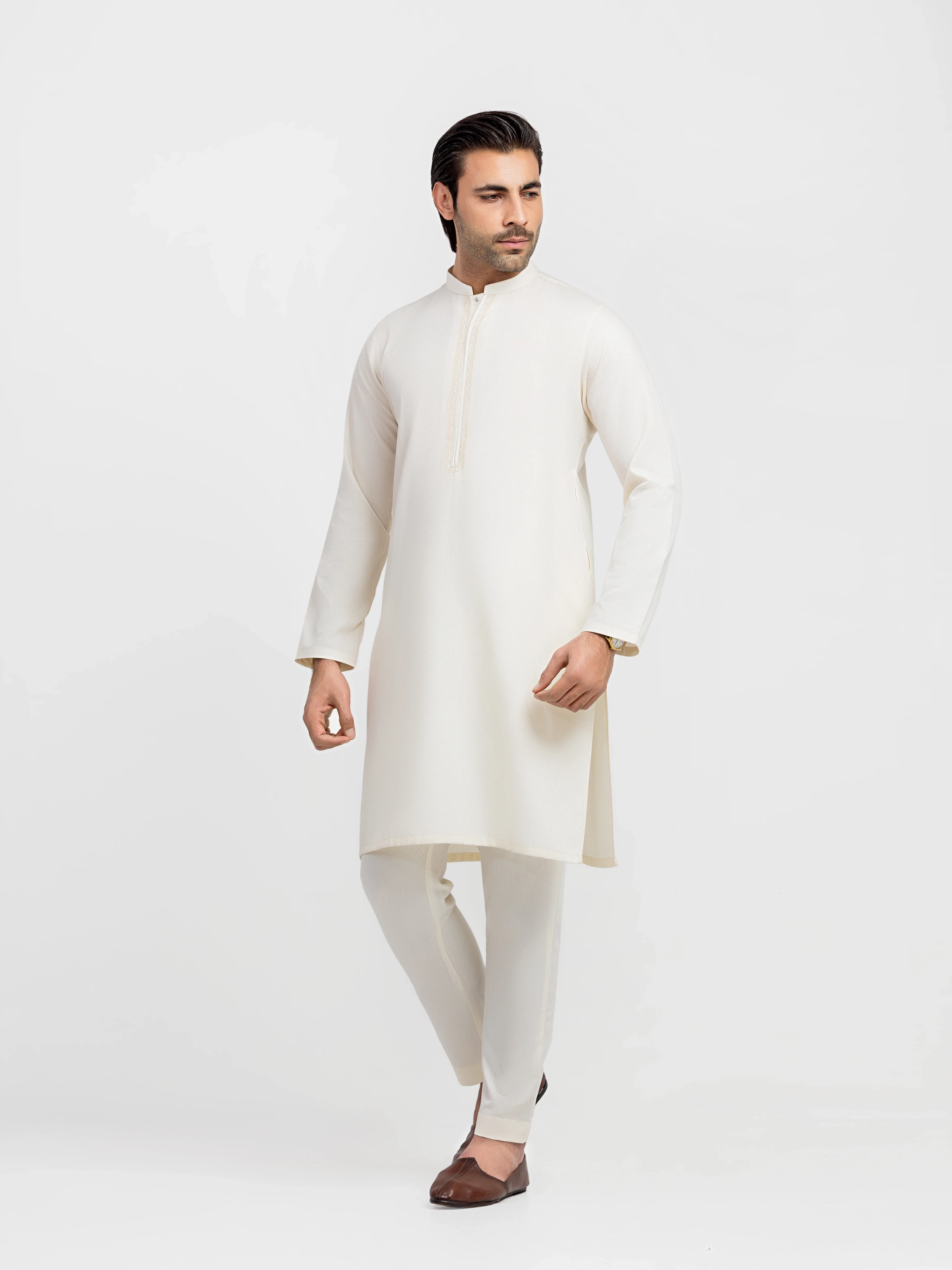Embroidered Blended Kurta Pajama - EMTKPT5-099