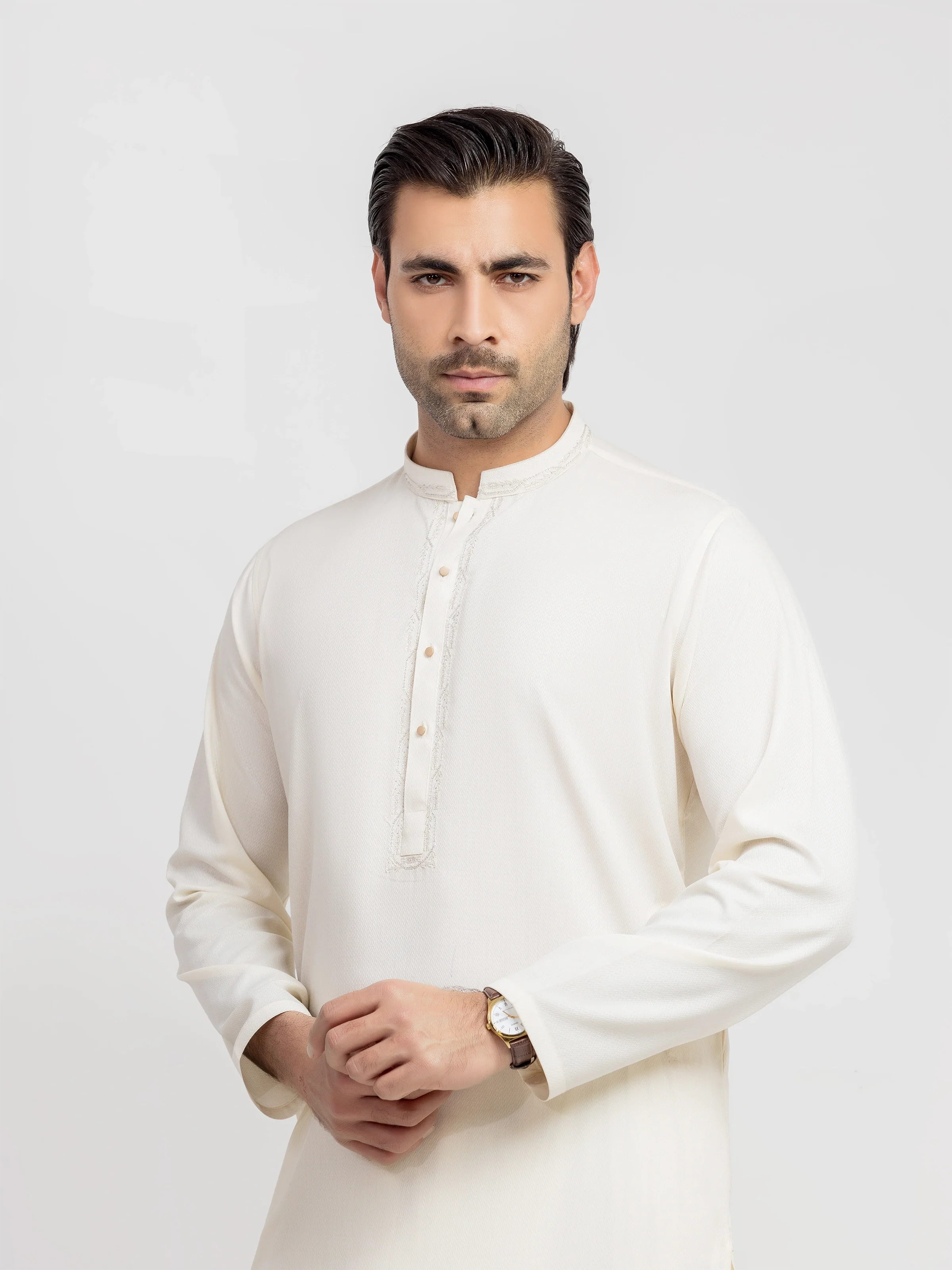Embroidered Dobby Shalwar Kameez - EMTKS6-41242 - Image 2
