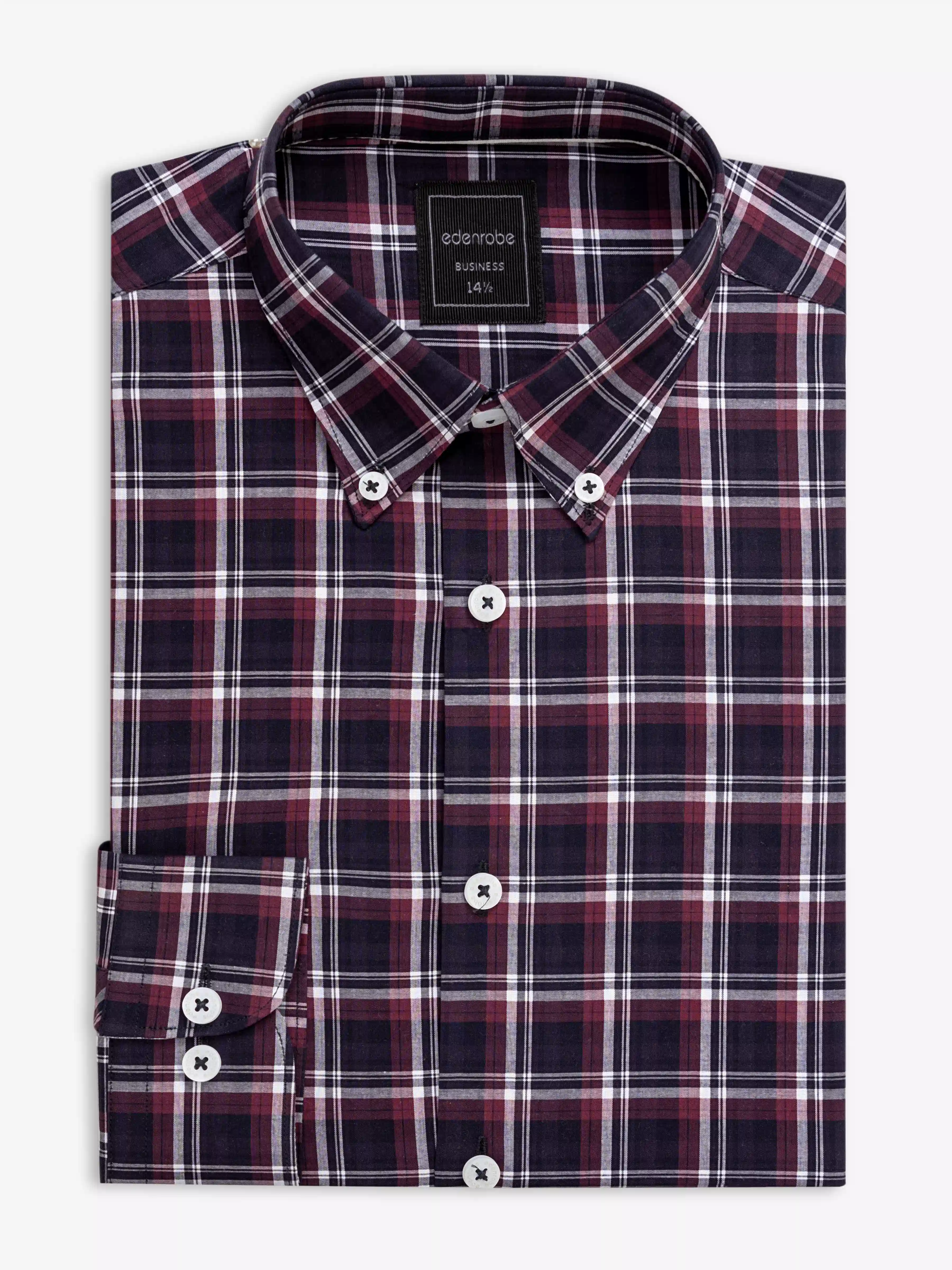 Business Check Shirt - EMTSB6-199