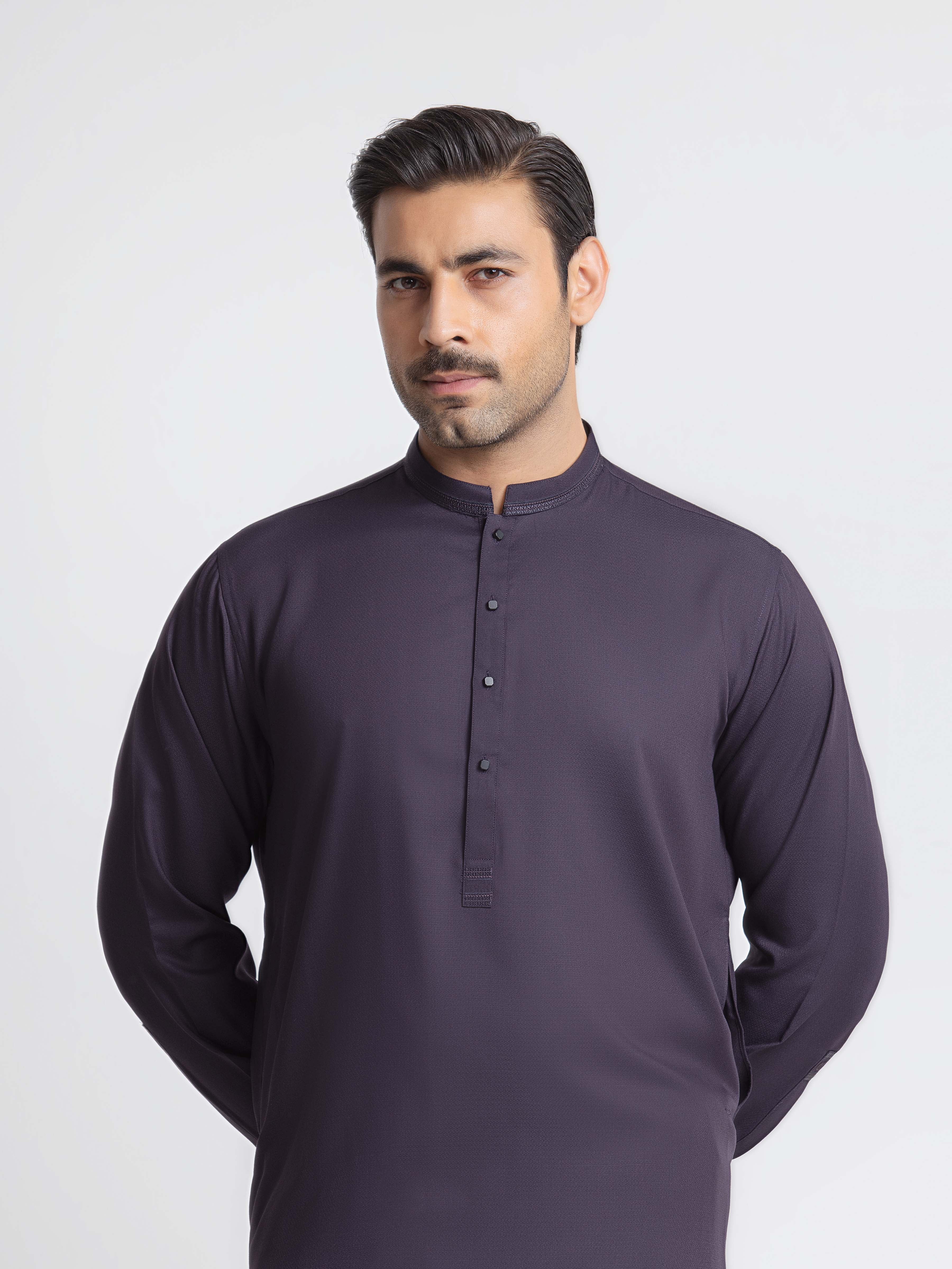 Embroidered Dobby Shalwar Kameez - EMTKS6-41266 - Image 2