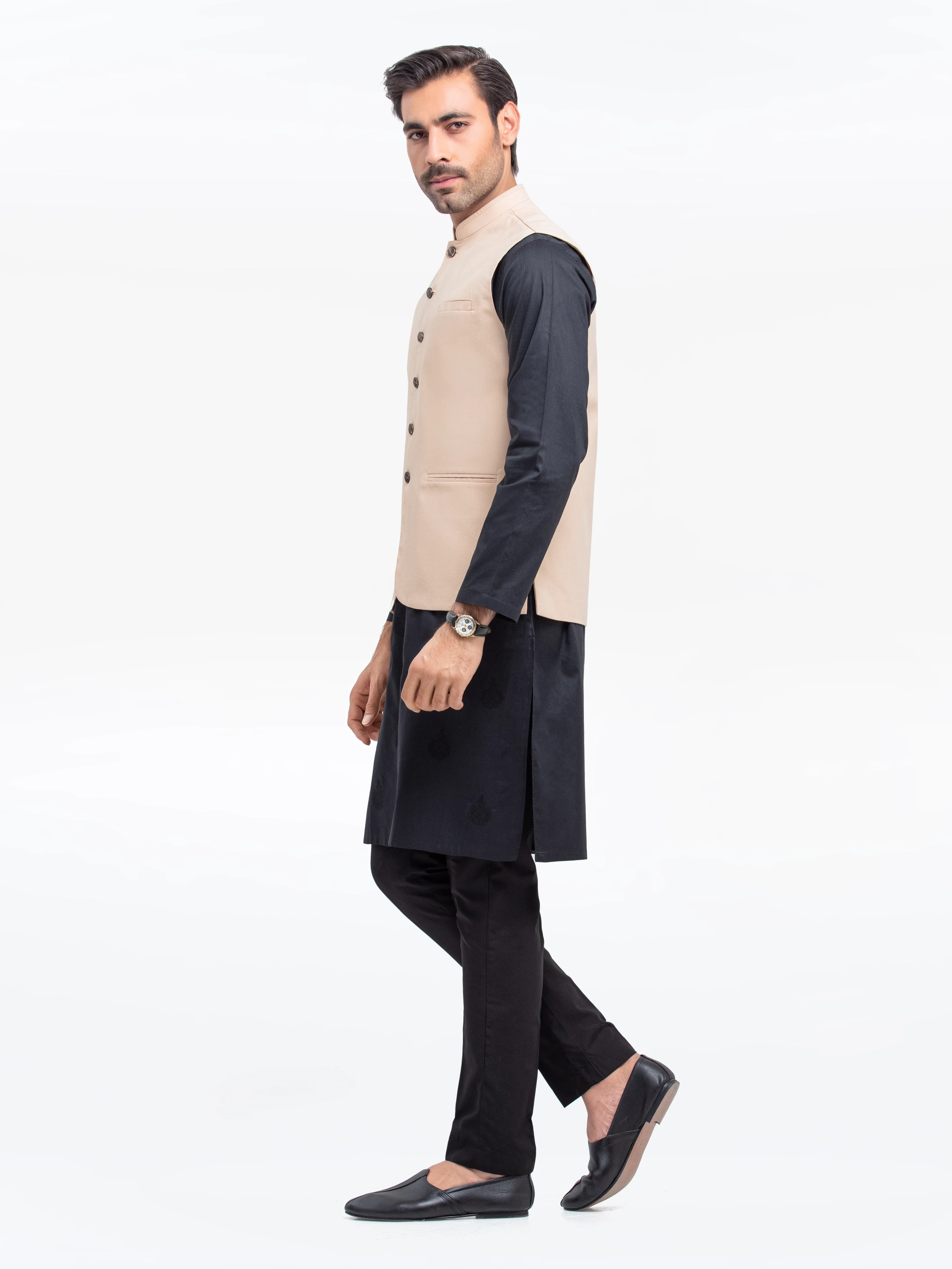 Embroidered Cotton Waistcoat - EMTWC23-35842 - Image 4