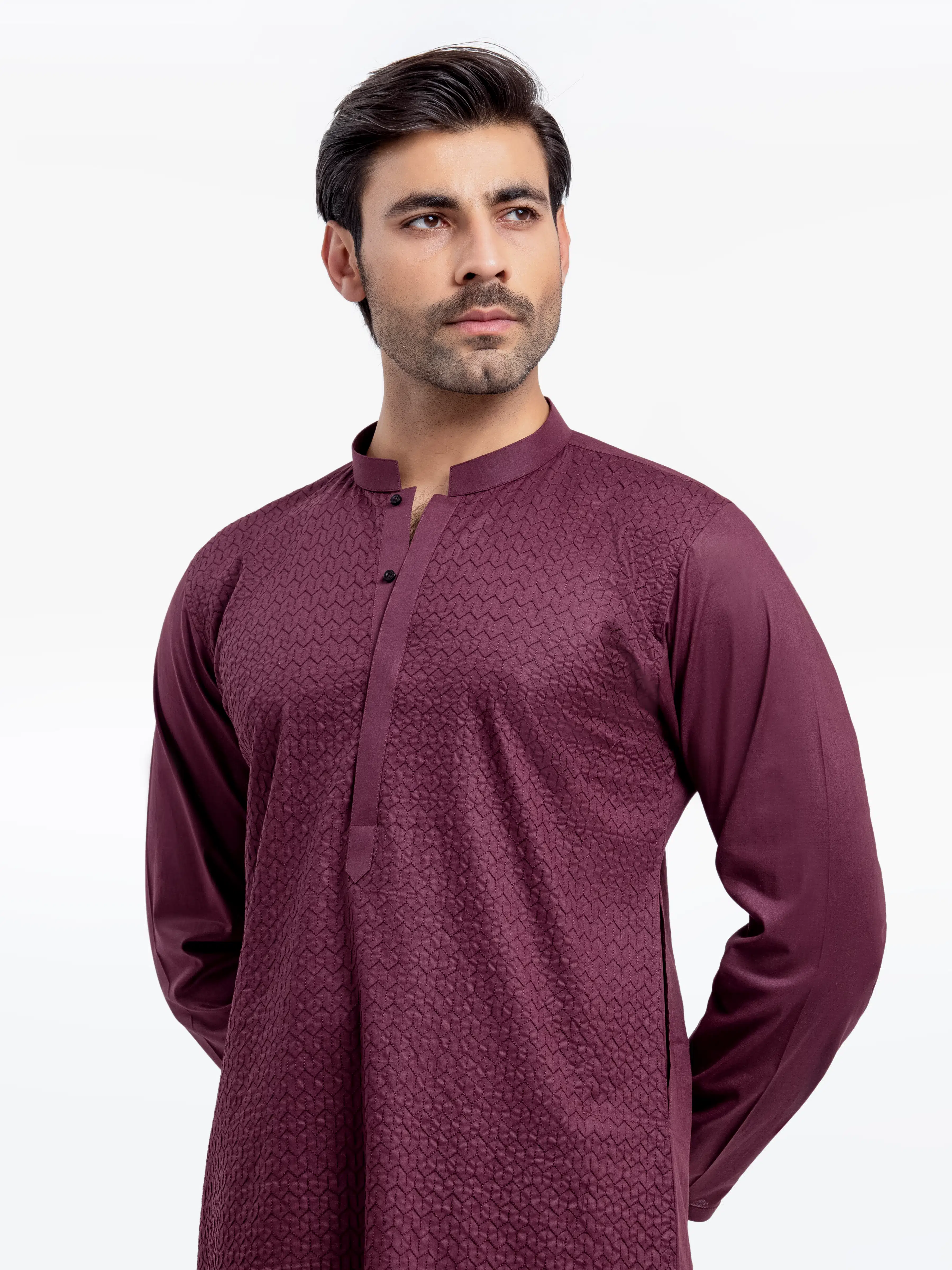 Embroidered Cotton Kurta - EMTK25-99493 - Image 2
