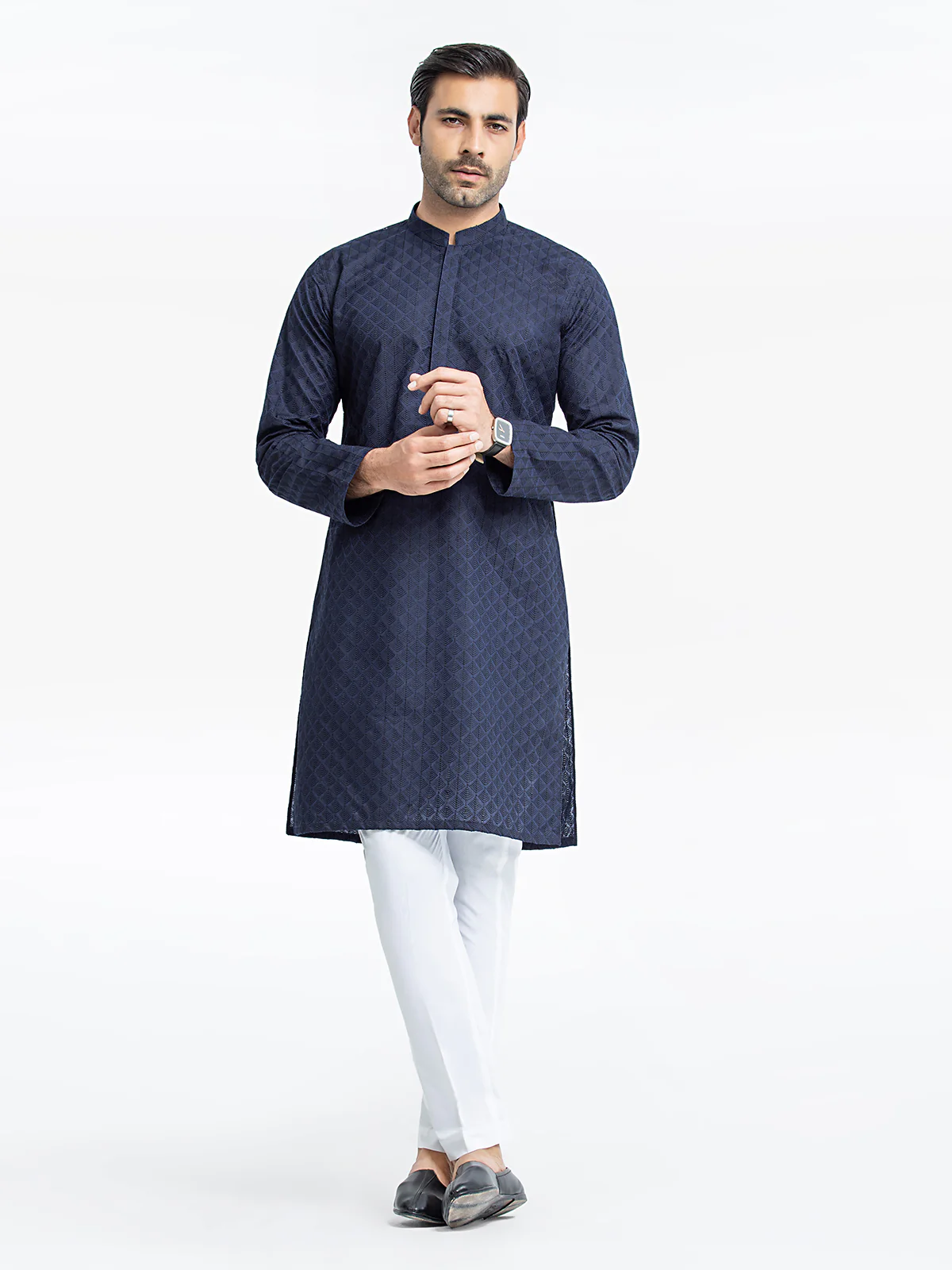 Embroidered Cotton Kurta - EMTK24-99434