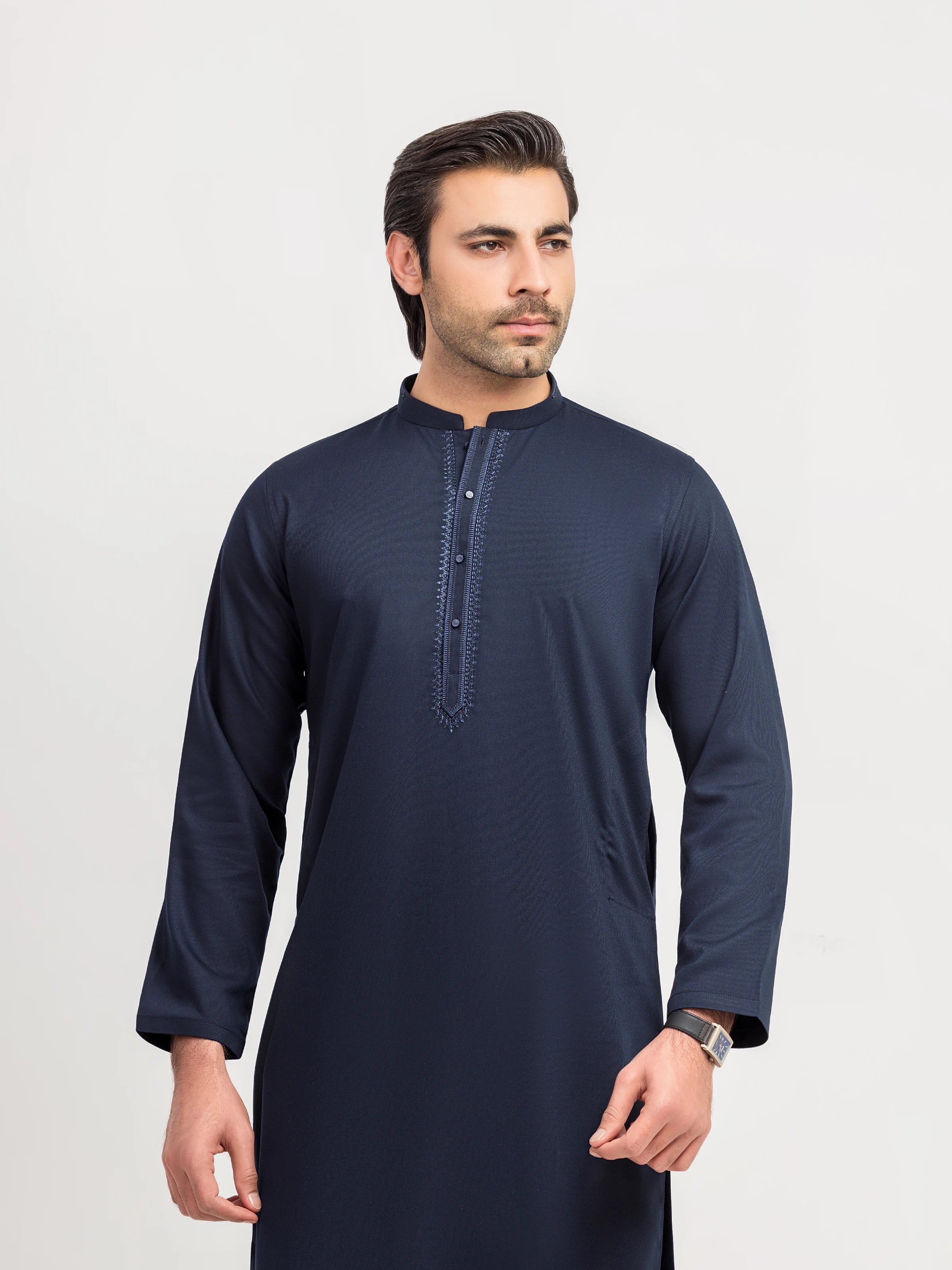 Embroidered Blended Kurta Pajama - EMTKPT5-094 - Image 2