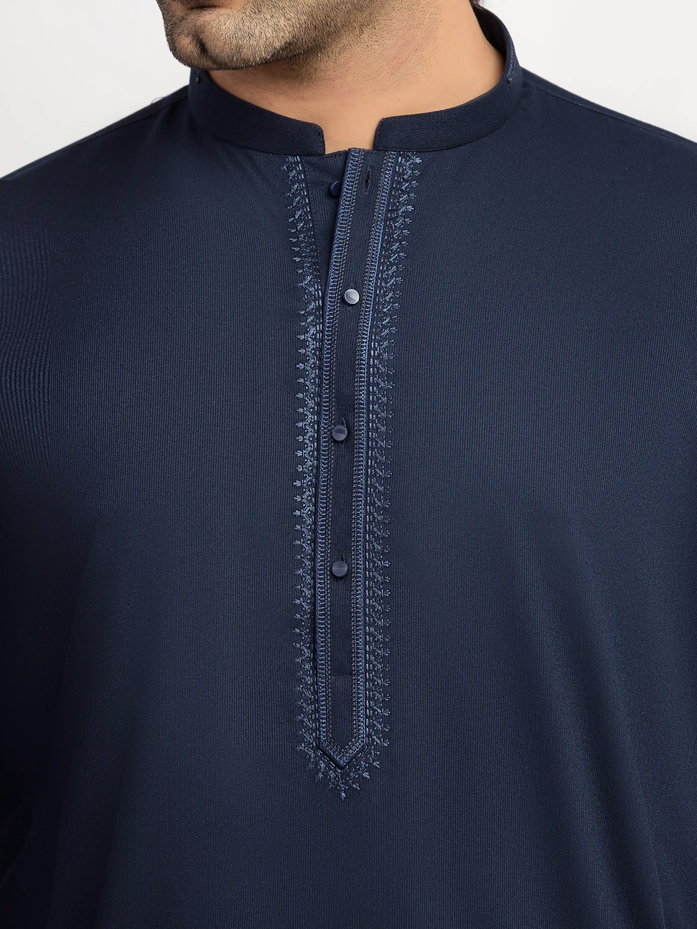 Embroidered Blended Kurta Pajama - EMTKPT5-094 - Image 3