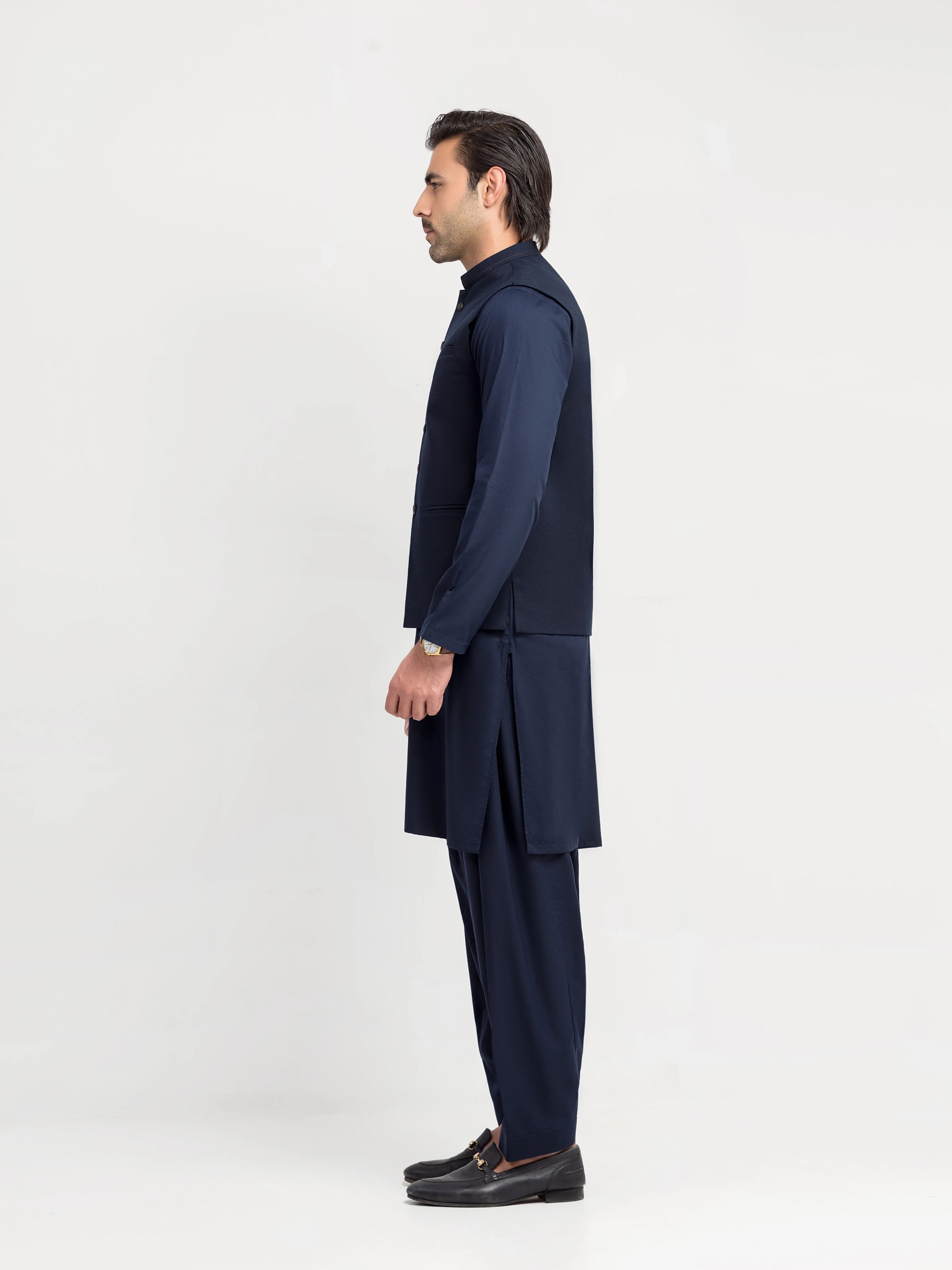 Embroidered Blended Waistcoat Suit - ECMTWCS5-036 - Image 4