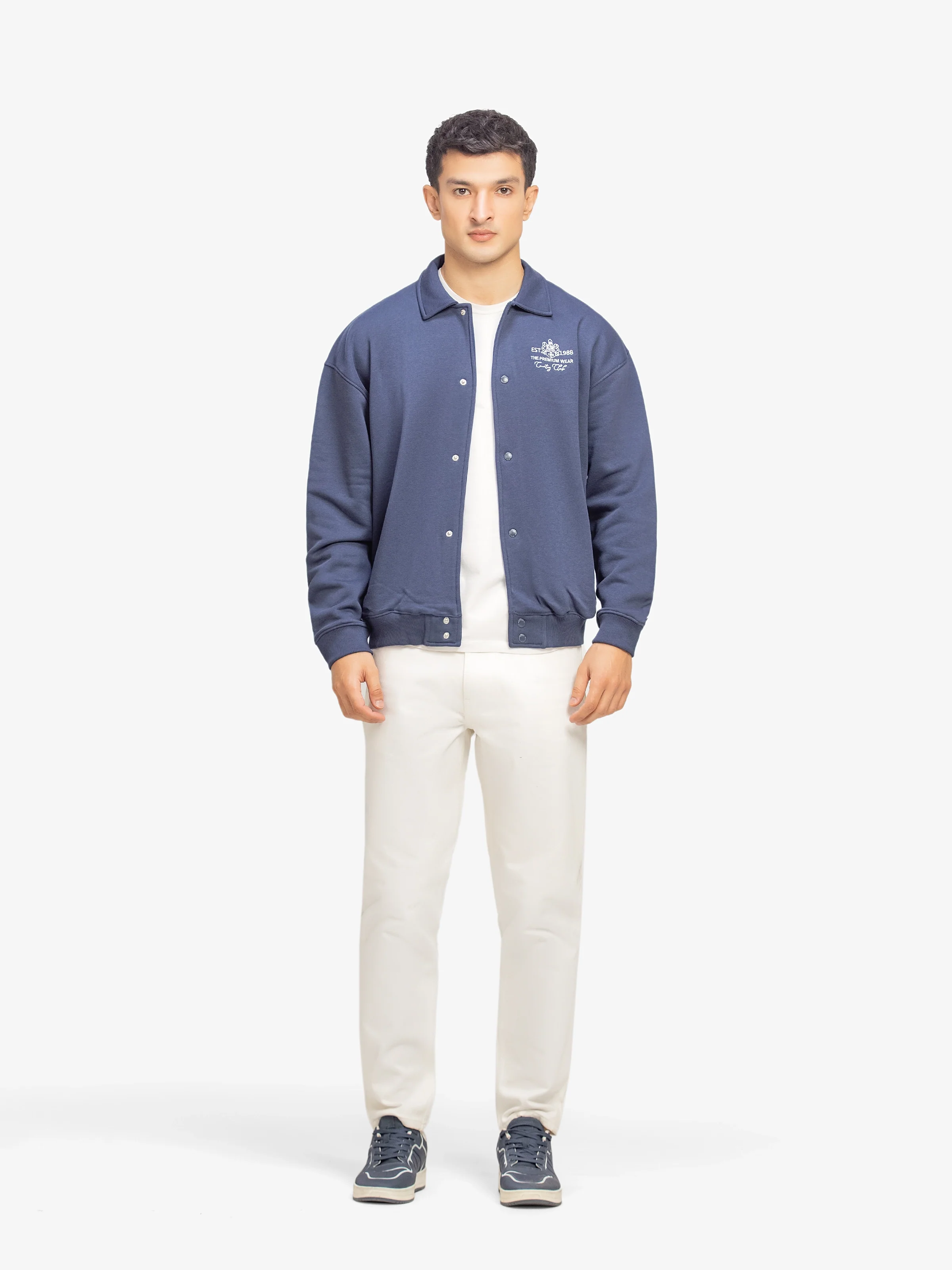 Snap Button Fleece Jacket - EMTJK24-005 - Image 3