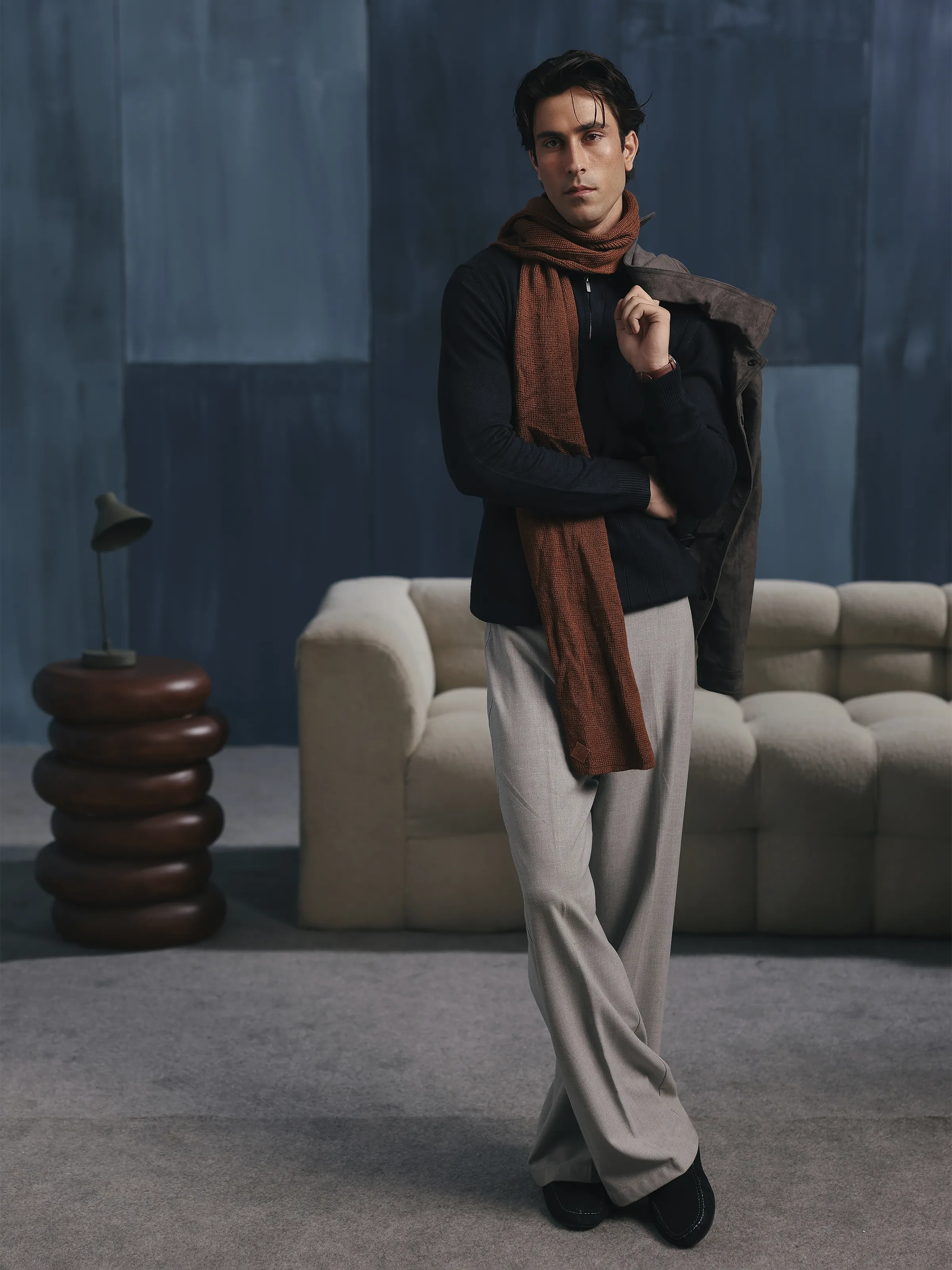 Drop Needle Zipper Sweater - EMTSWT5-028 - Image 4