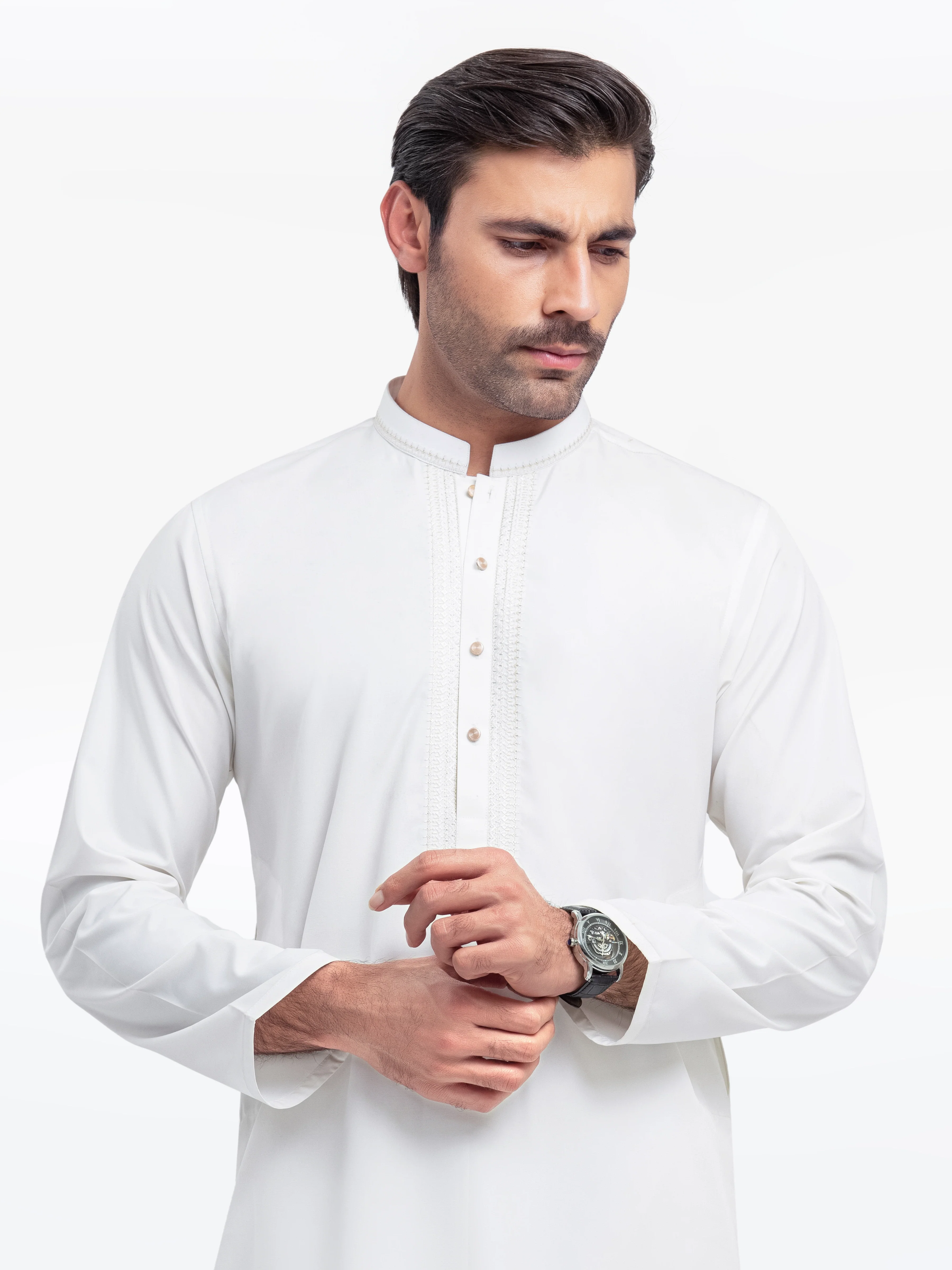 Embroidered Blended Kurta Pajama - EMTKPT25-052 - Image 2