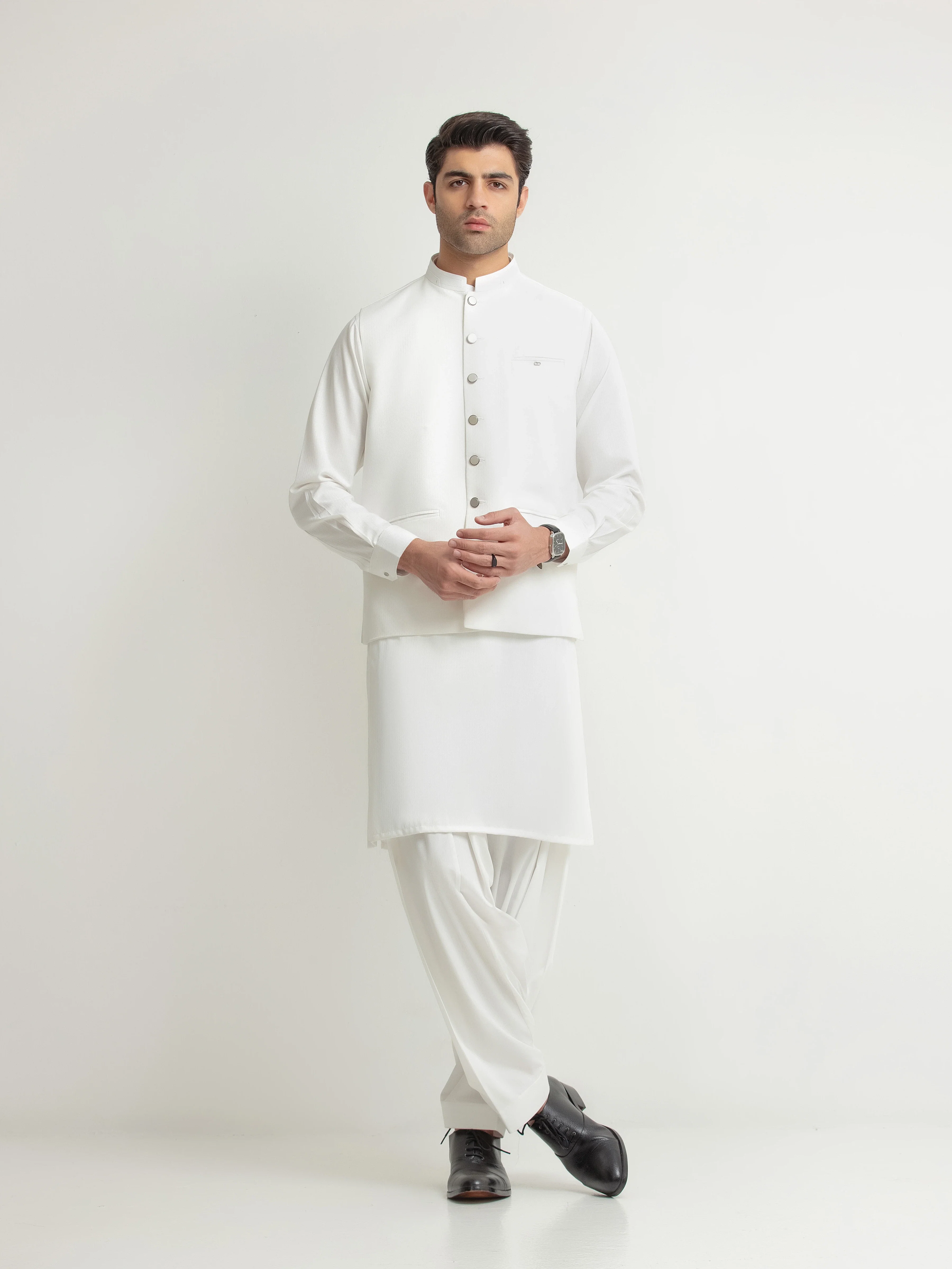Dobby Waistcoat Suit - ECMTWCS6-037 - Image 4