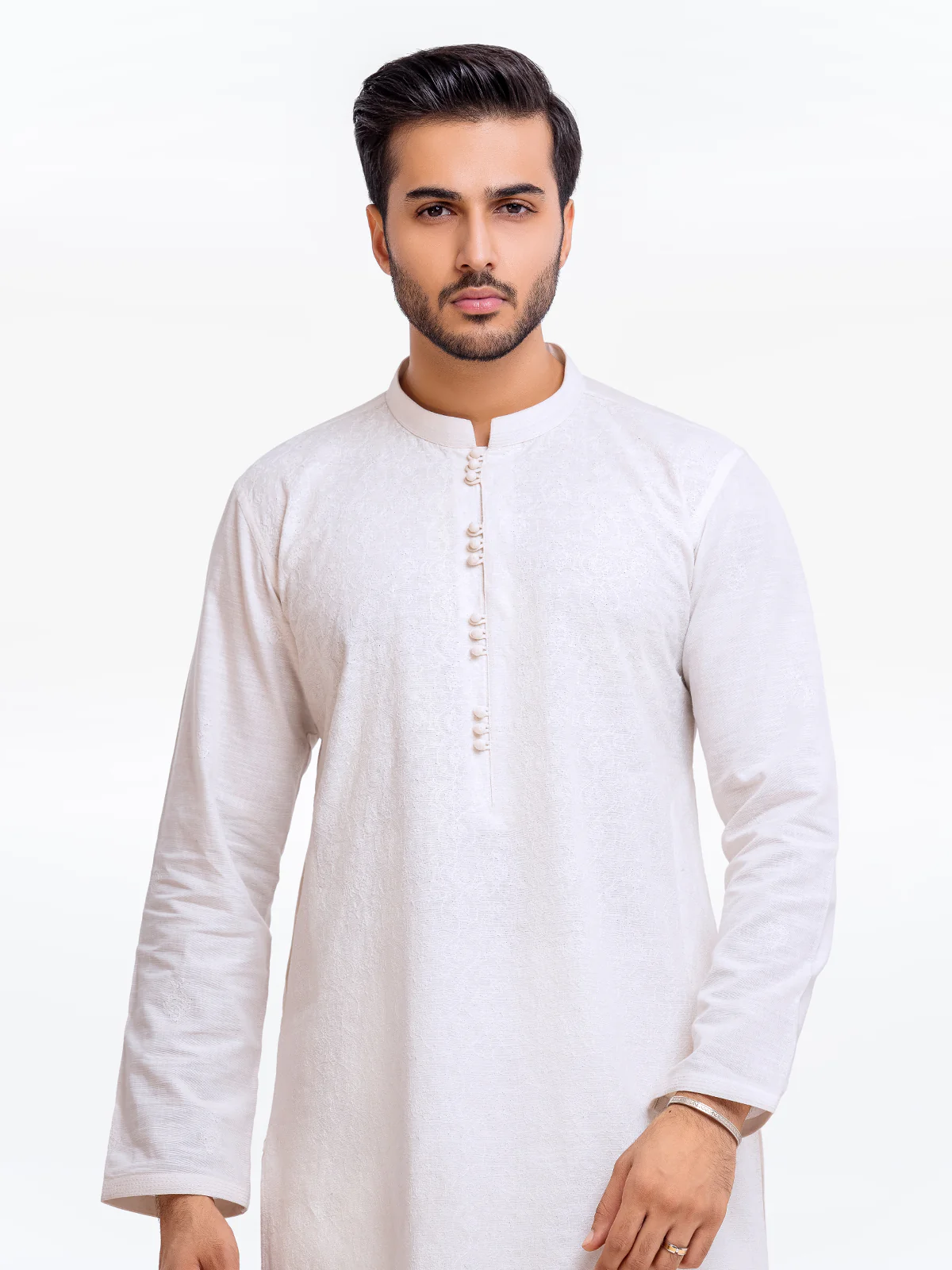 Embroidered Khaddar Kurta Pajama - EMTSC23-091 - Image 2