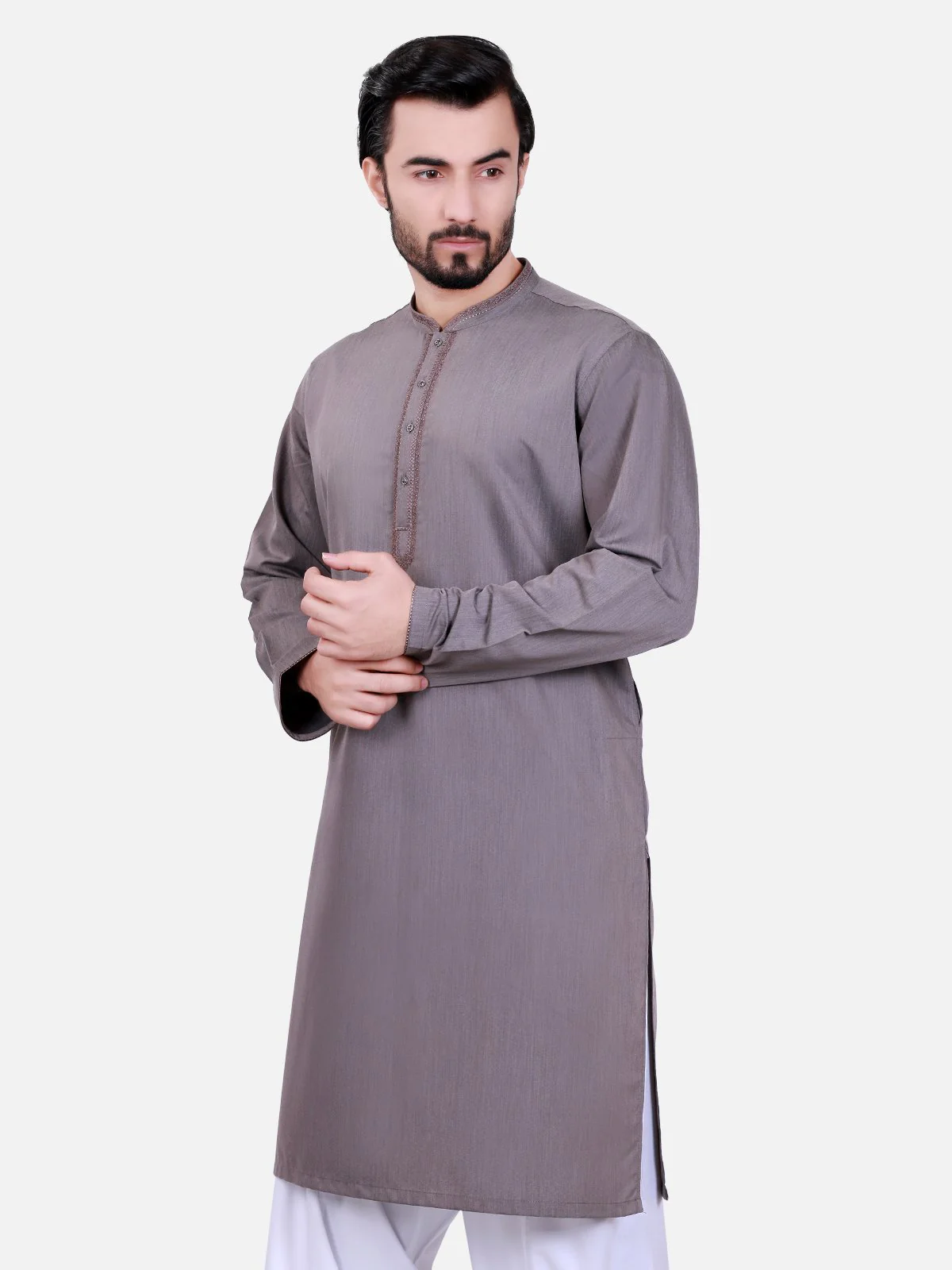 Embroidered Blended Kurta - MTK-C17S-9364