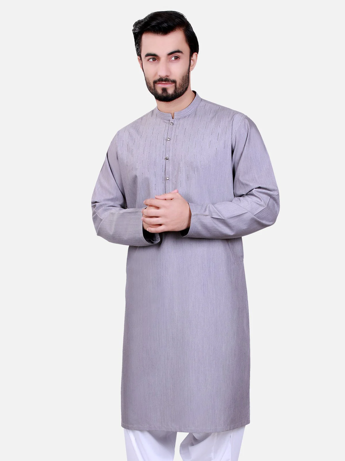 Embroidered Blended Kurta - MTK-C17S-9380