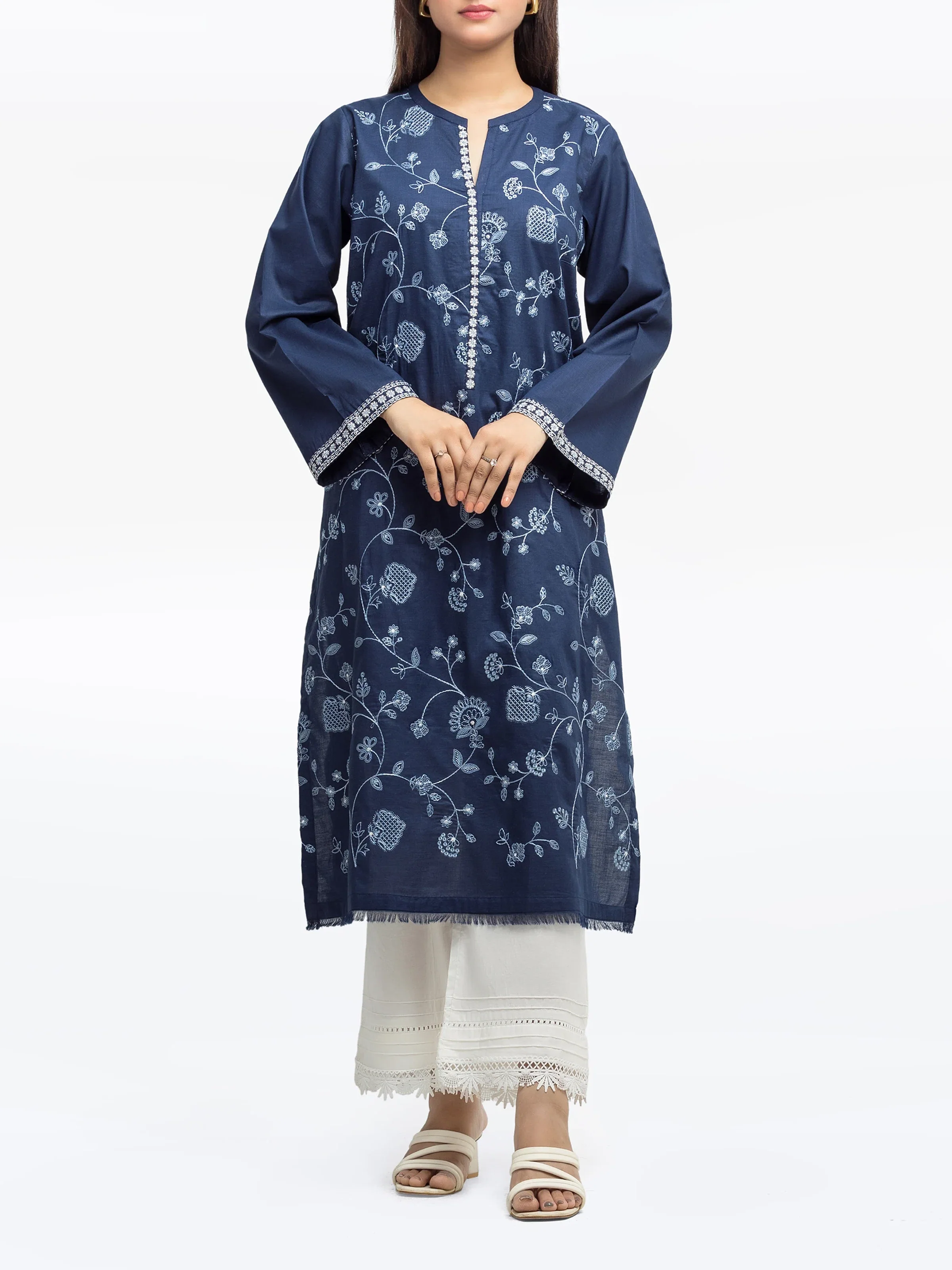 Embroidered Cambric Shirt - EWTKE25-81600S
