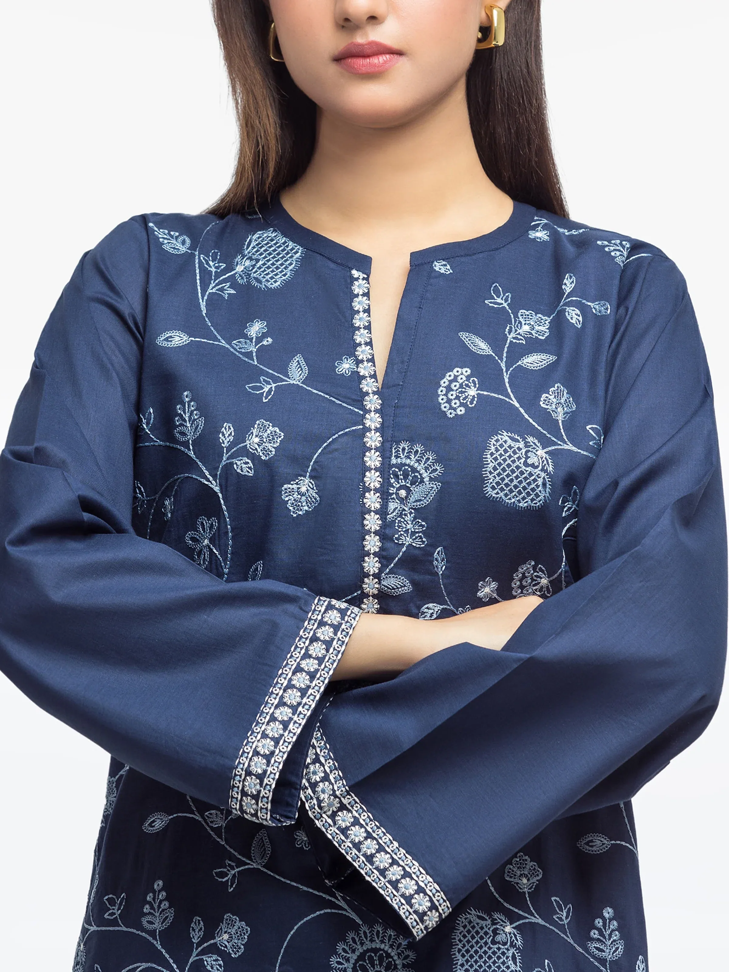 Embroidered Cambric Shirt - EWTKE25-81600S - Image 2