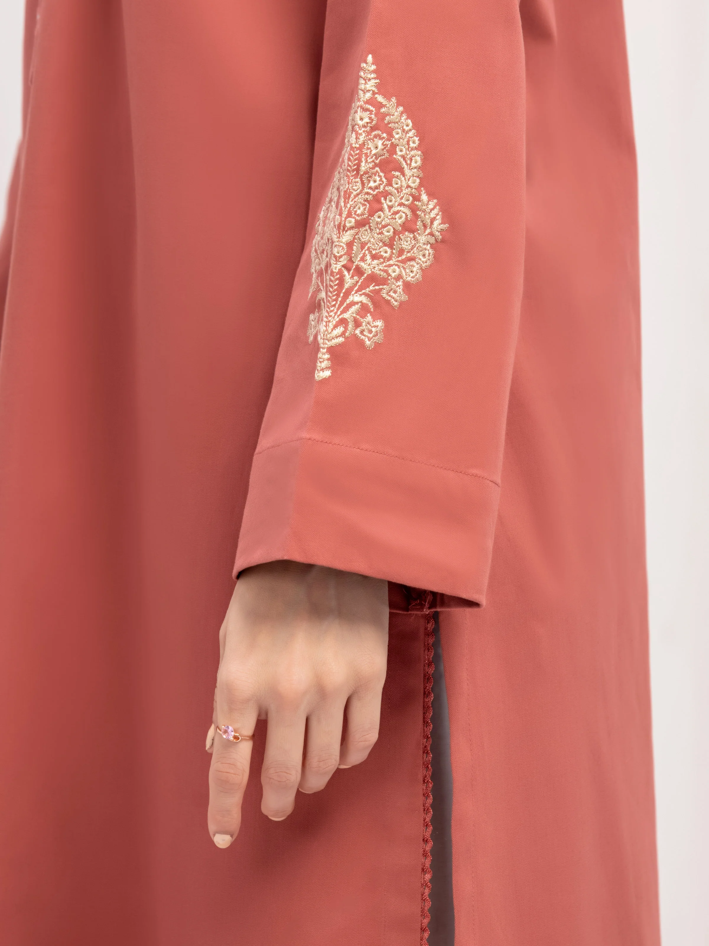 Embroidered Cotton Twill Shirt - EWTKE5-80135S - Image 4