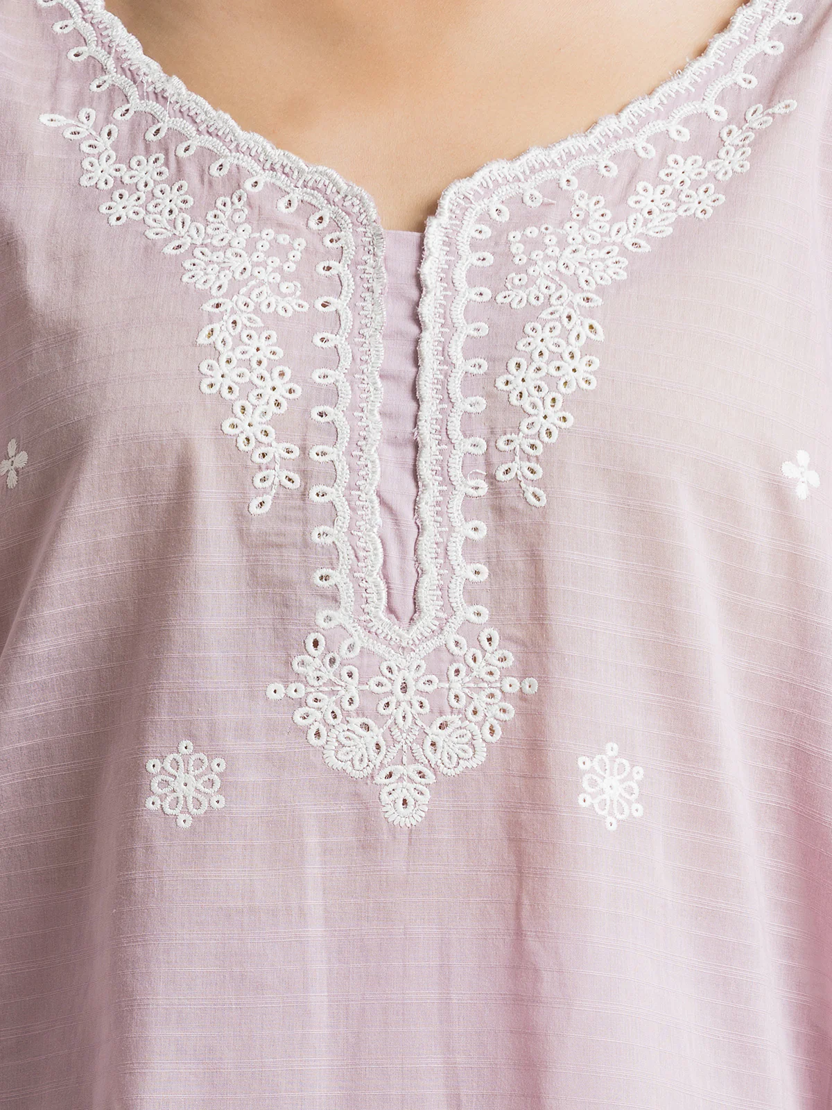 Embroidered Dobby Shirt - EWTKE24-69648S - Image 3