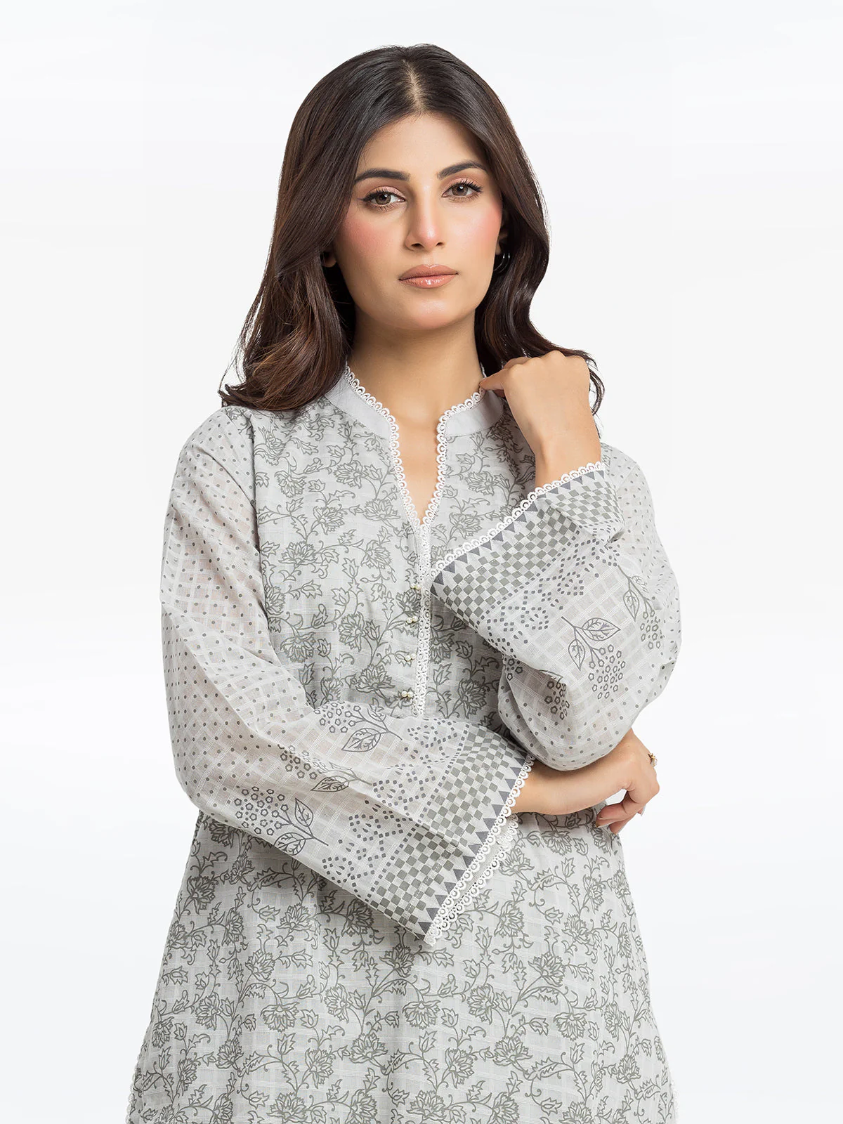 Printed Dobby Shirt - EWTKP24-69020S - Image 3