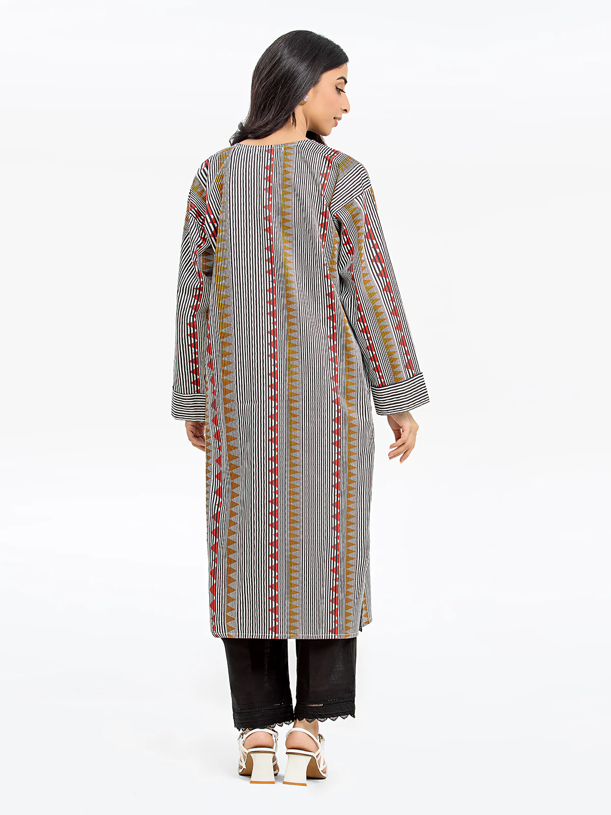 Printed Cotton Satin Shirt - EWTKP24-69690S - Image 6