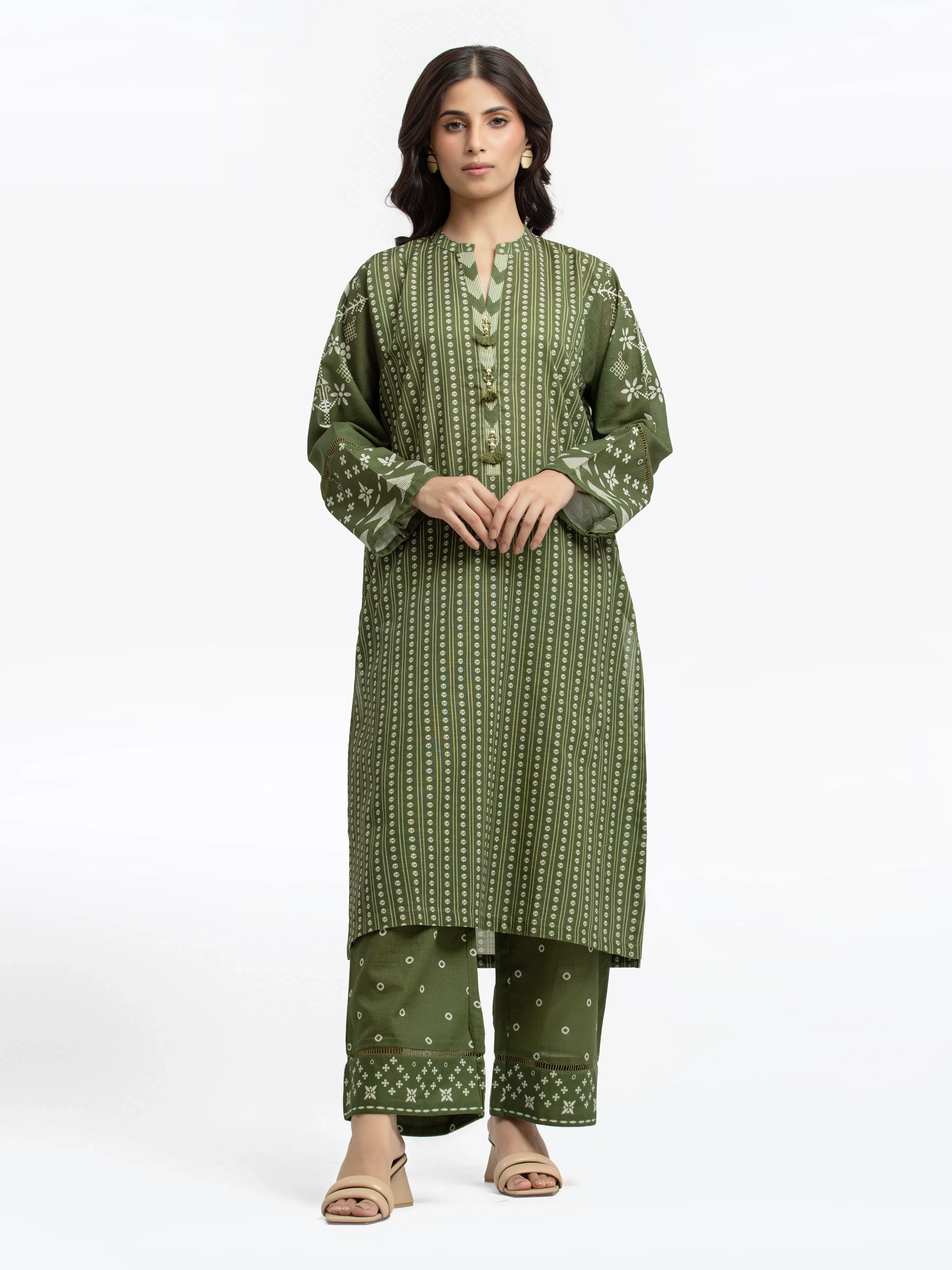 Printed Khaddar Shirt - EWTKP24-81392S