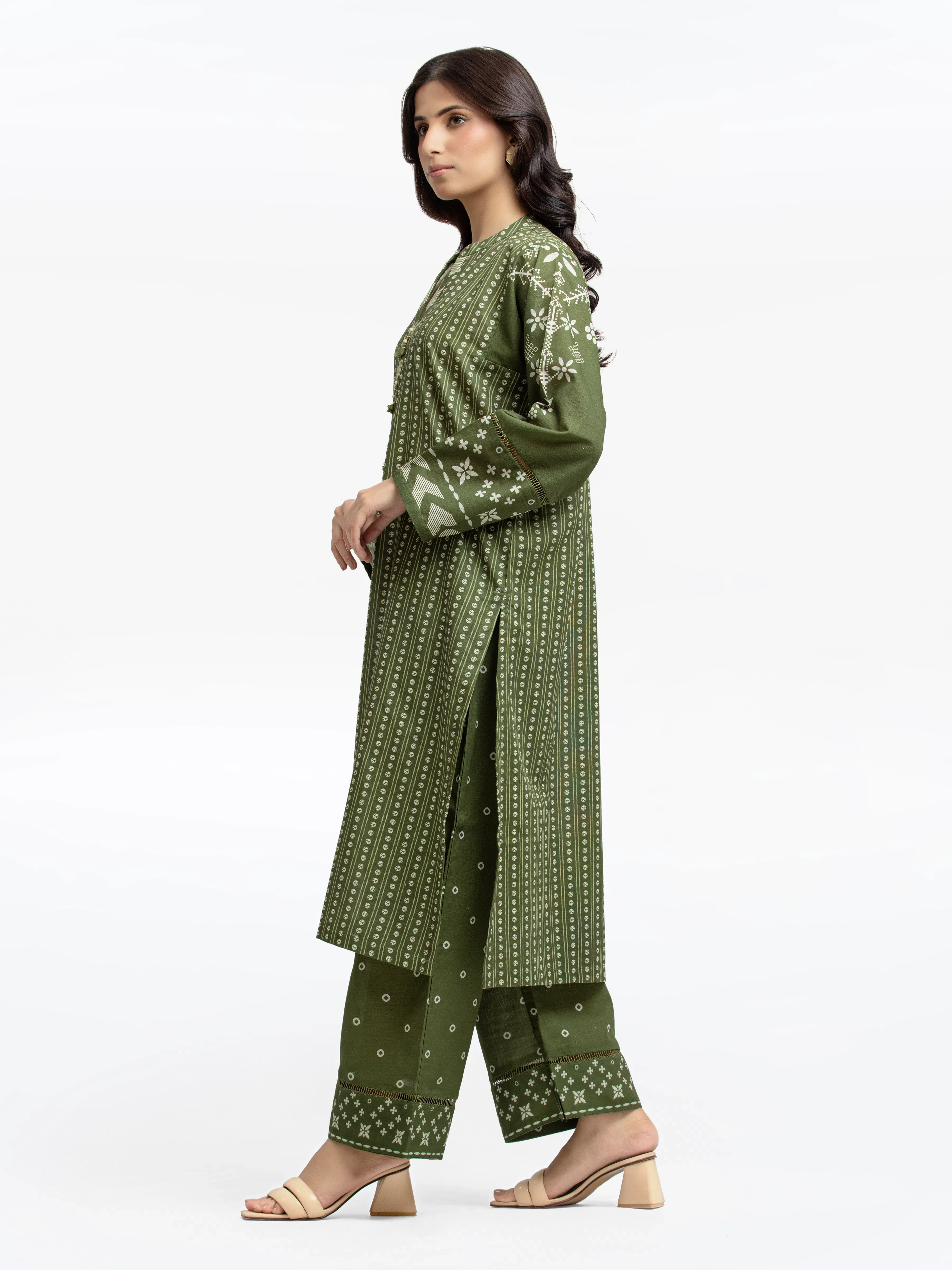 Printed Khaddar Shirt - EWTKP24-81392S - Image 3