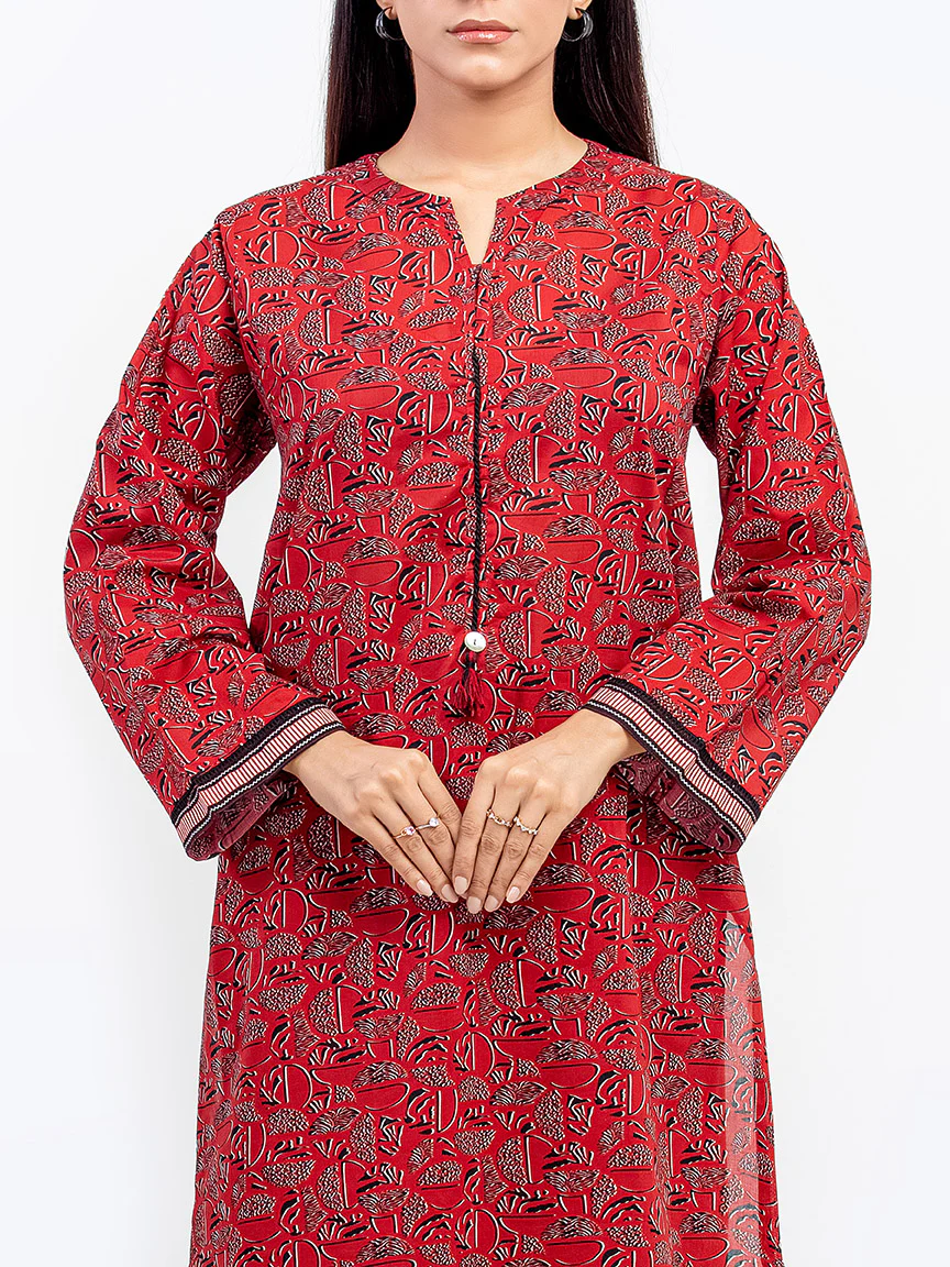 Printed Lawn Shirt - EWTKP5-81871S - Image 2