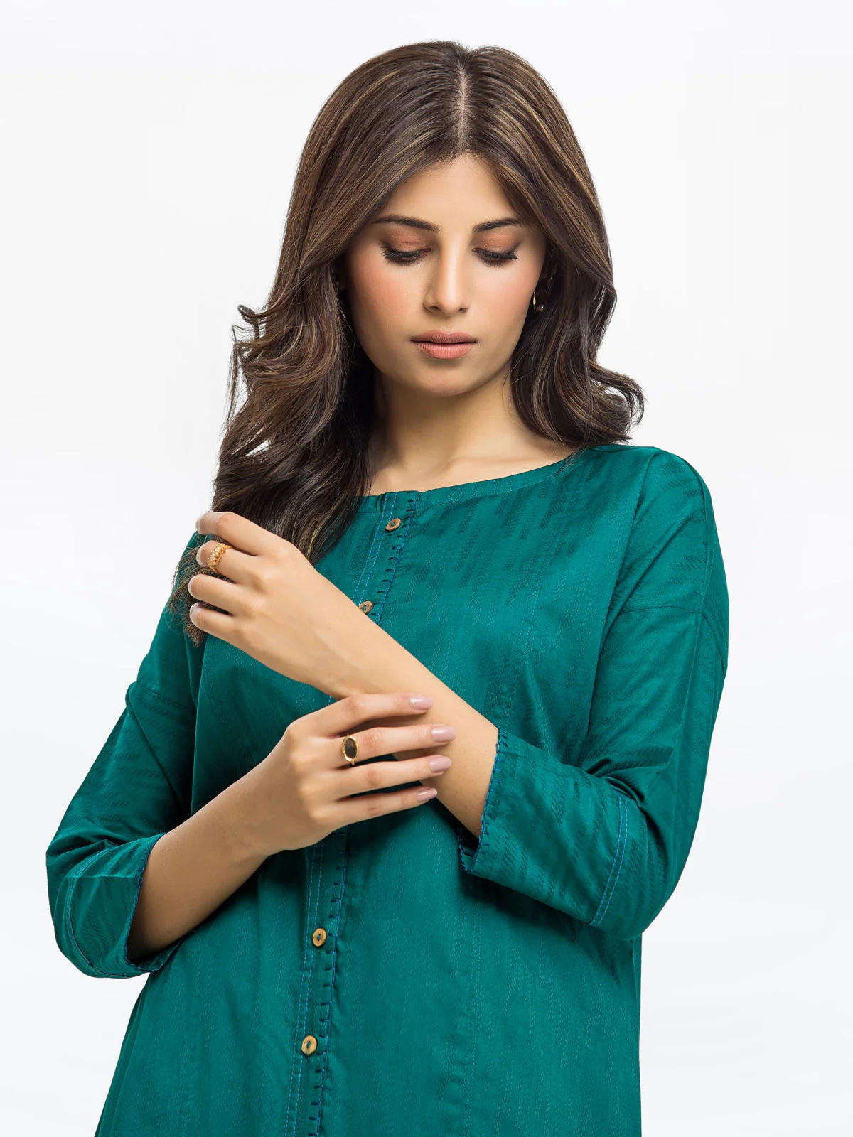 Solid Dobby Shirt - EWTKS24-68951S - Image 2