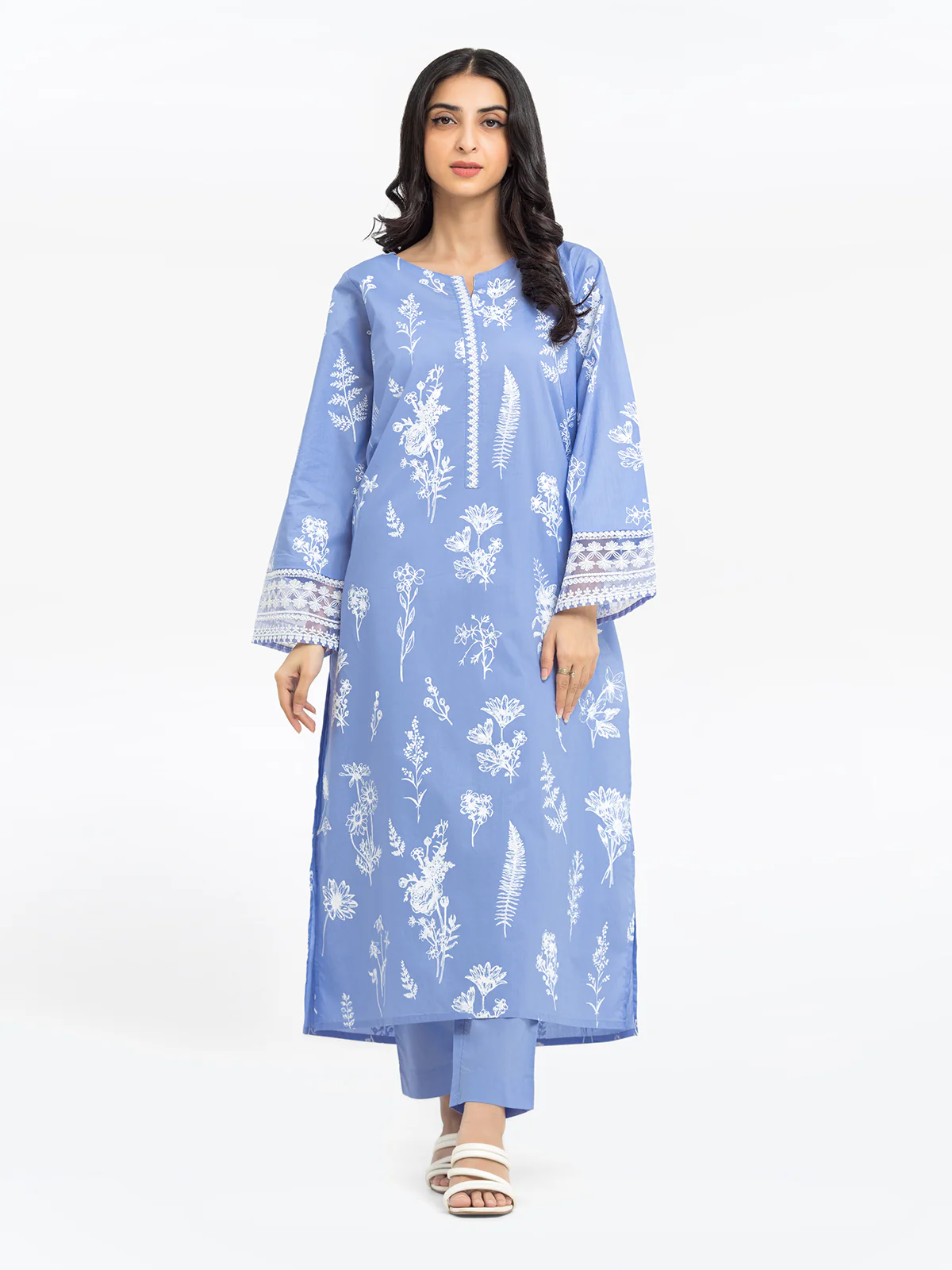 Embroidered Cambric Co-Ord Set - EWTKE24-81042ST - Image 2