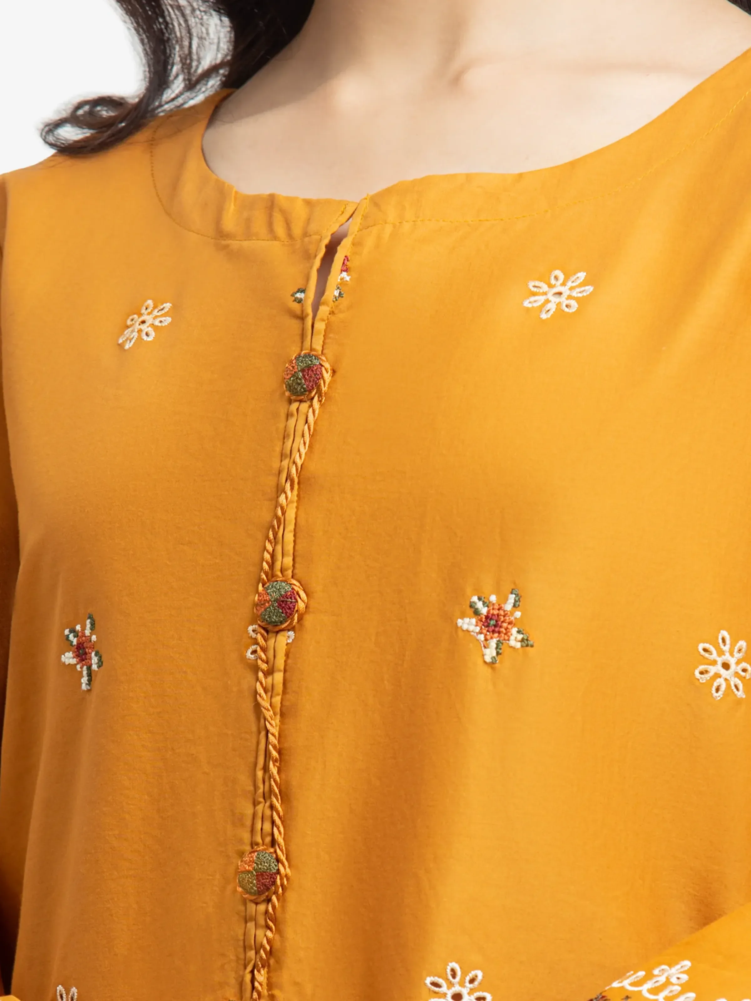 Embroidered Cambric Shirt Trouser - EWTKE24-81060ST - Image 2