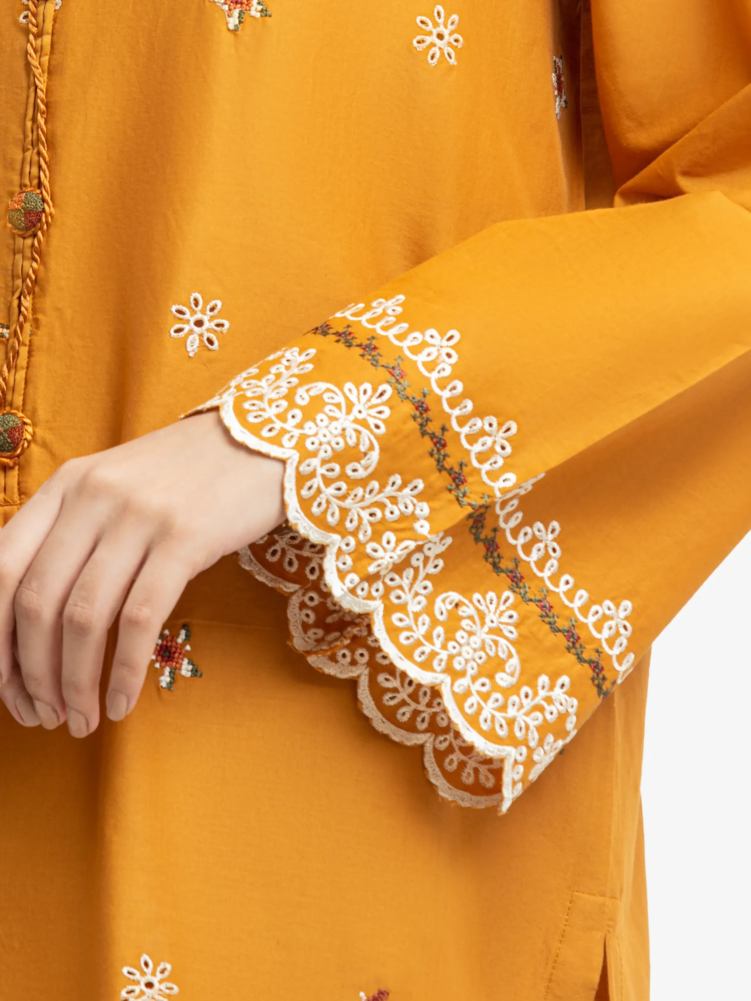 Embroidered Cambric Shirt Trouser - EWTKE24-81060ST - Image 3