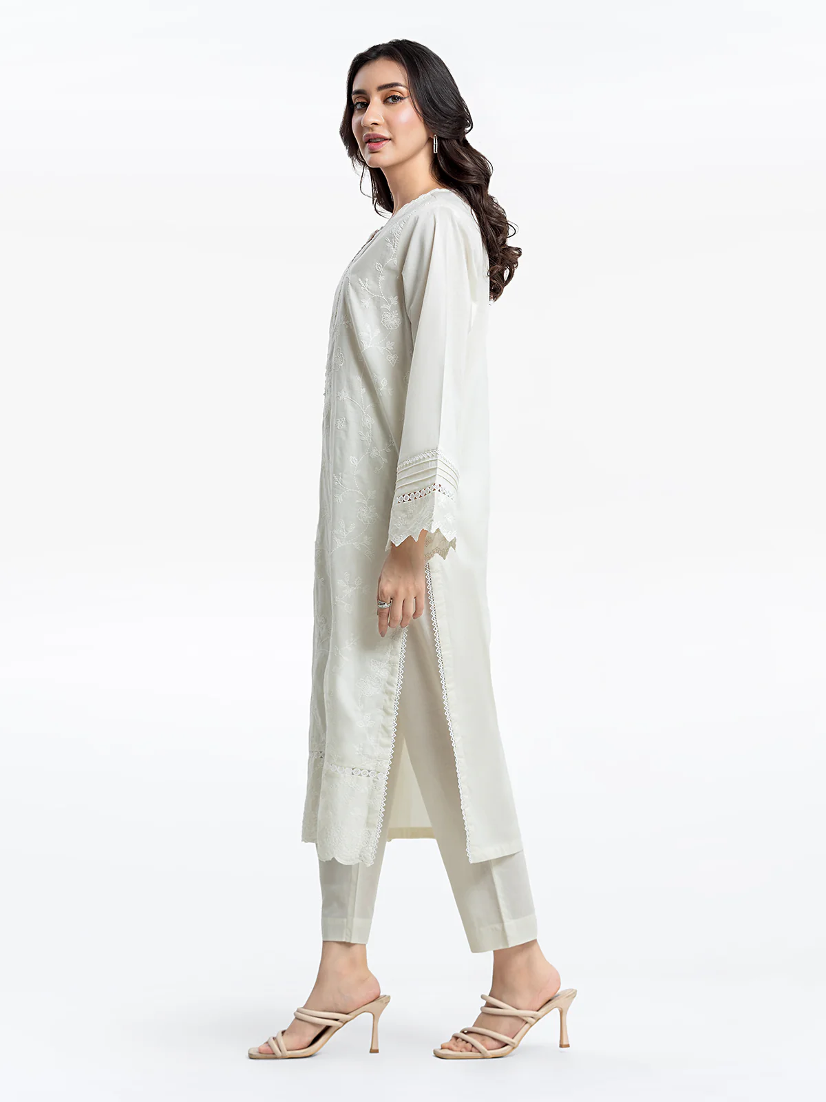 Embroidered Cambric Co-Ord Set - EWTKE24-81063ST - Image 4