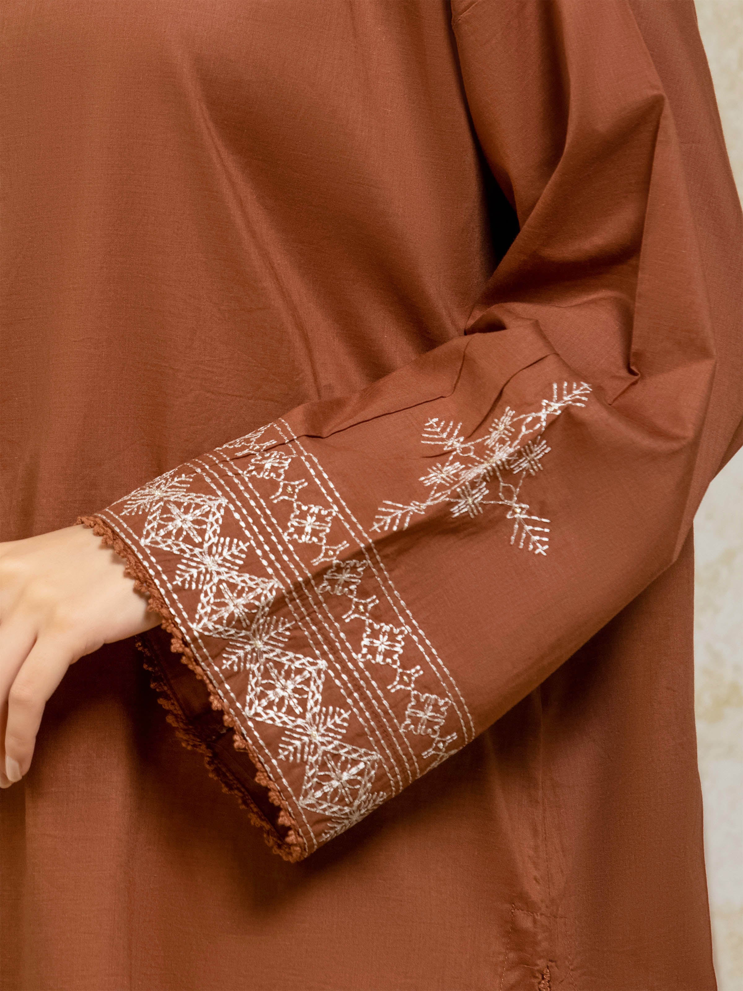 Embroidered Cambric Shirt Trouser - EWTKE25-81602ST - Image 3