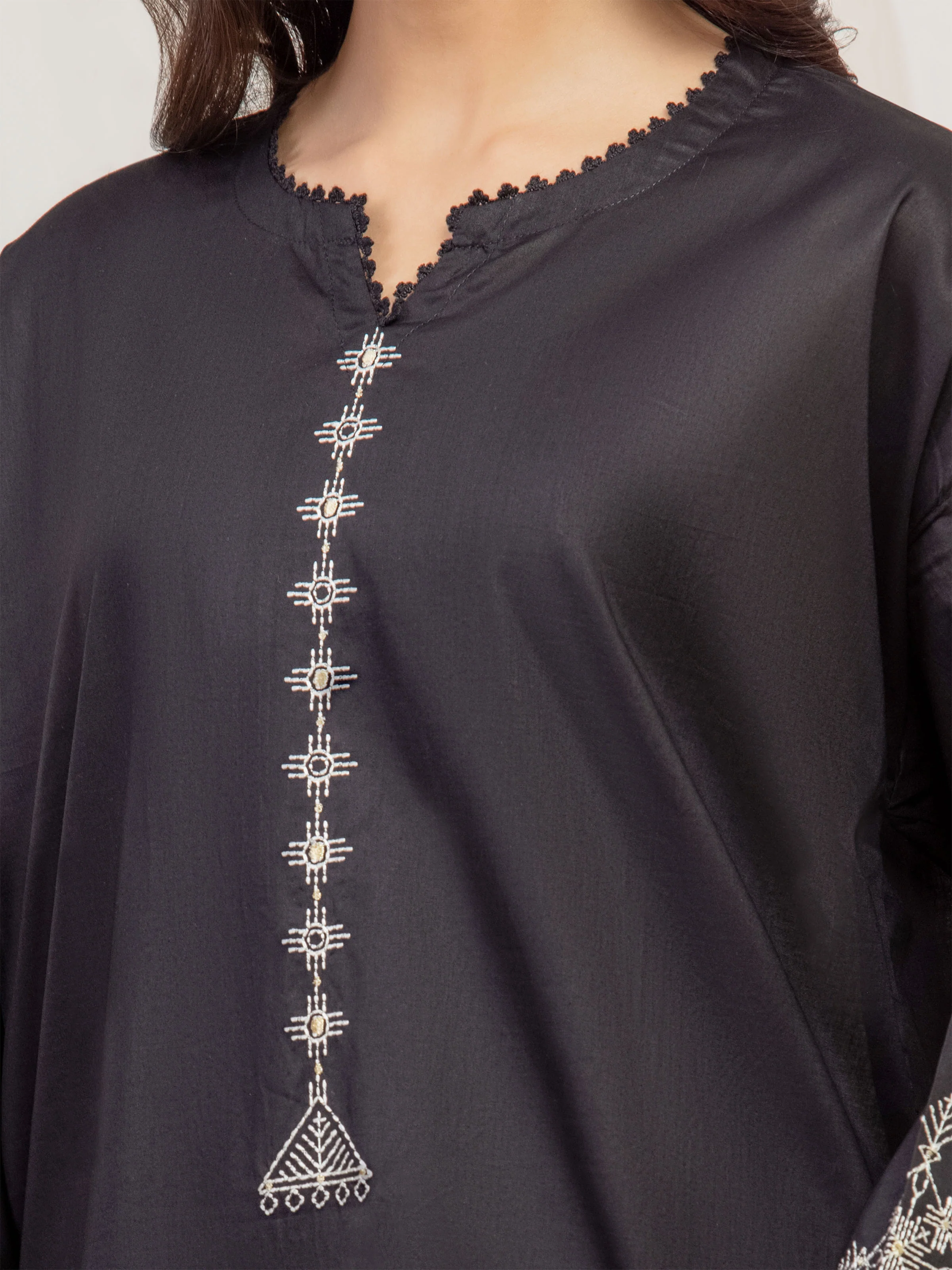 Embroidered Cambric Shirt Trouser - EWTKE5-80132ST - Image 3