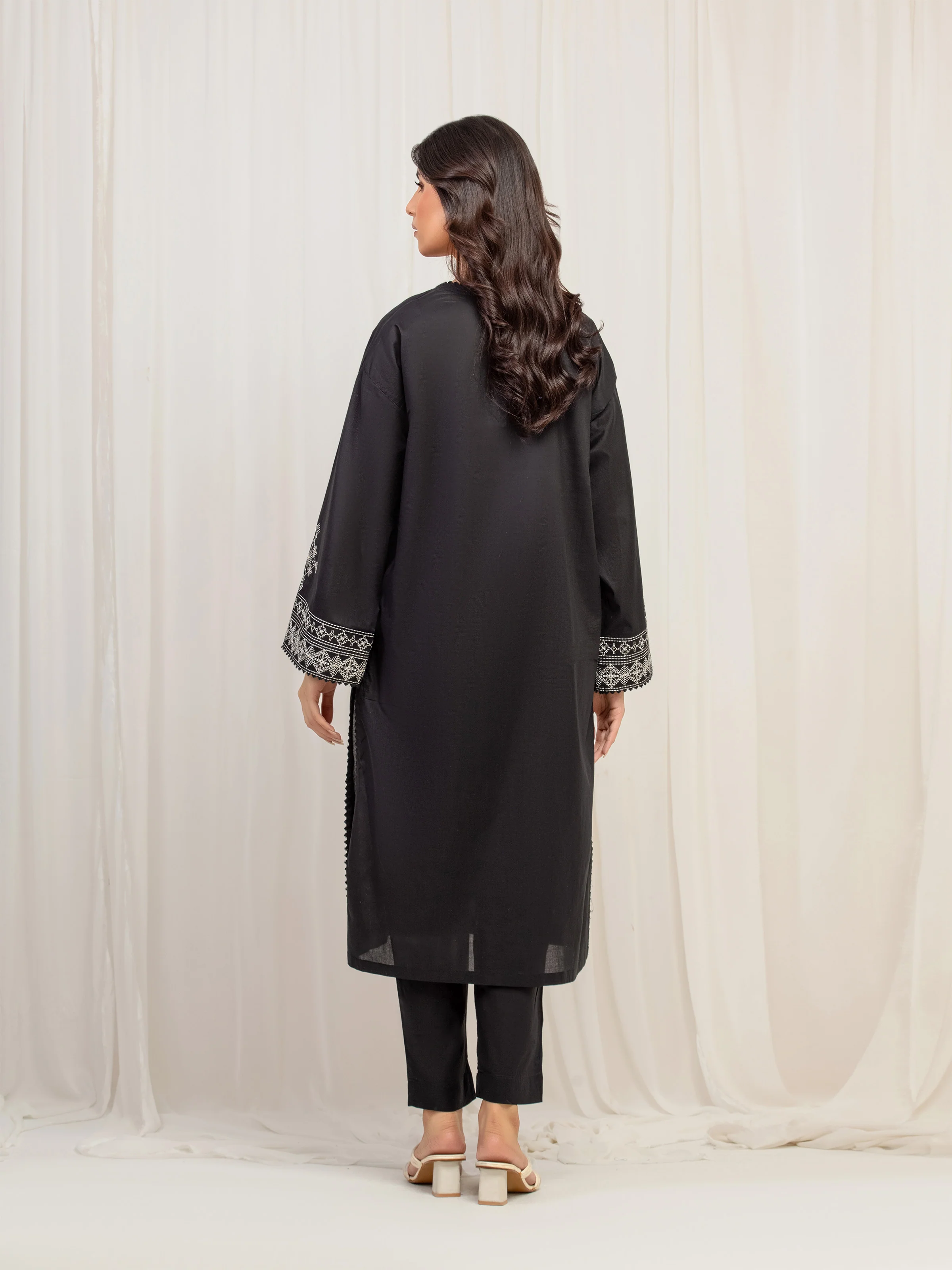 Embroidered Cambric Shirt Trouser - EWTKE5-80132ST - Image 6