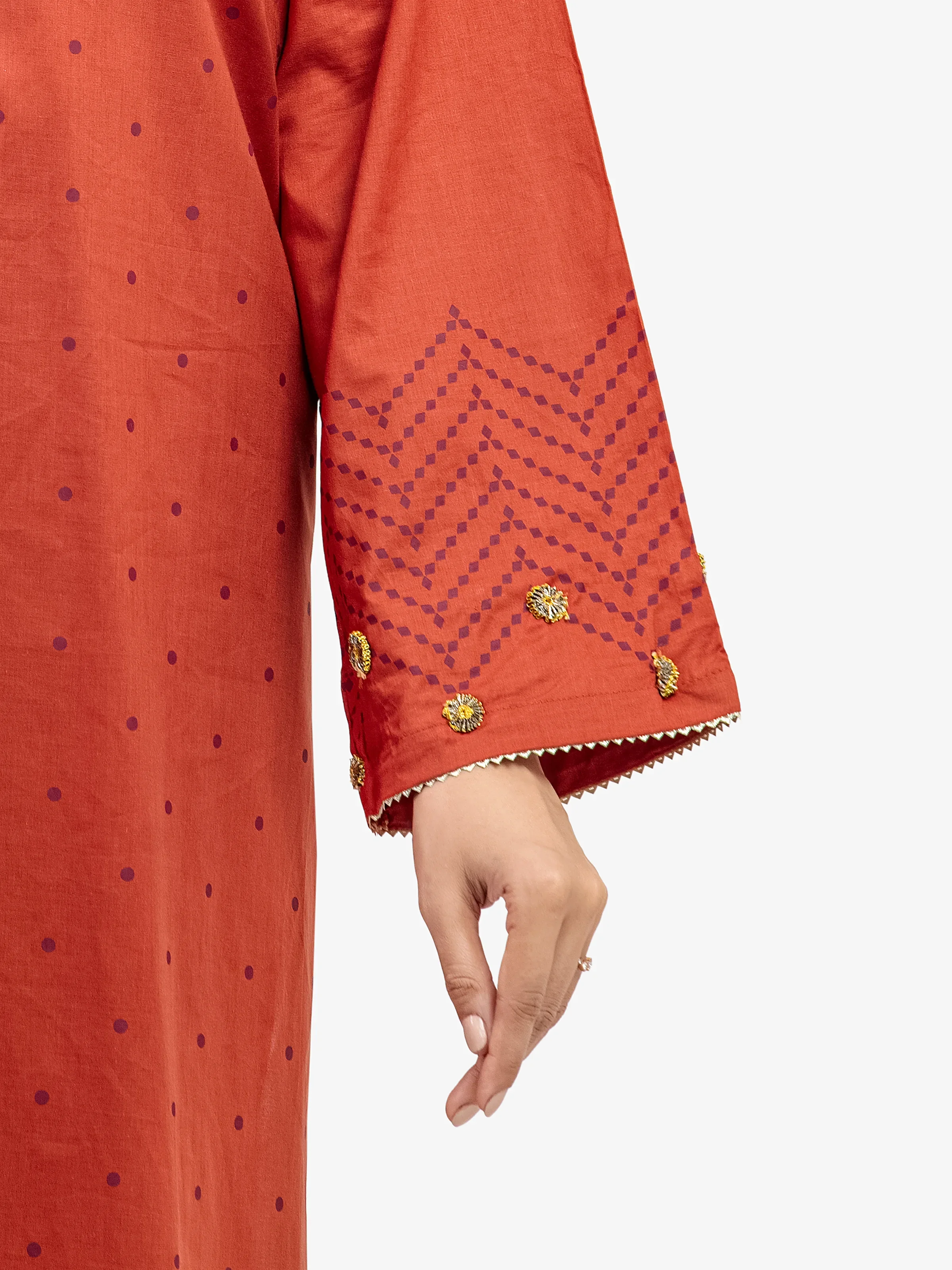 Embroidered Cambric Co-Ord Set - EWTKE5-81620ST - Image 5