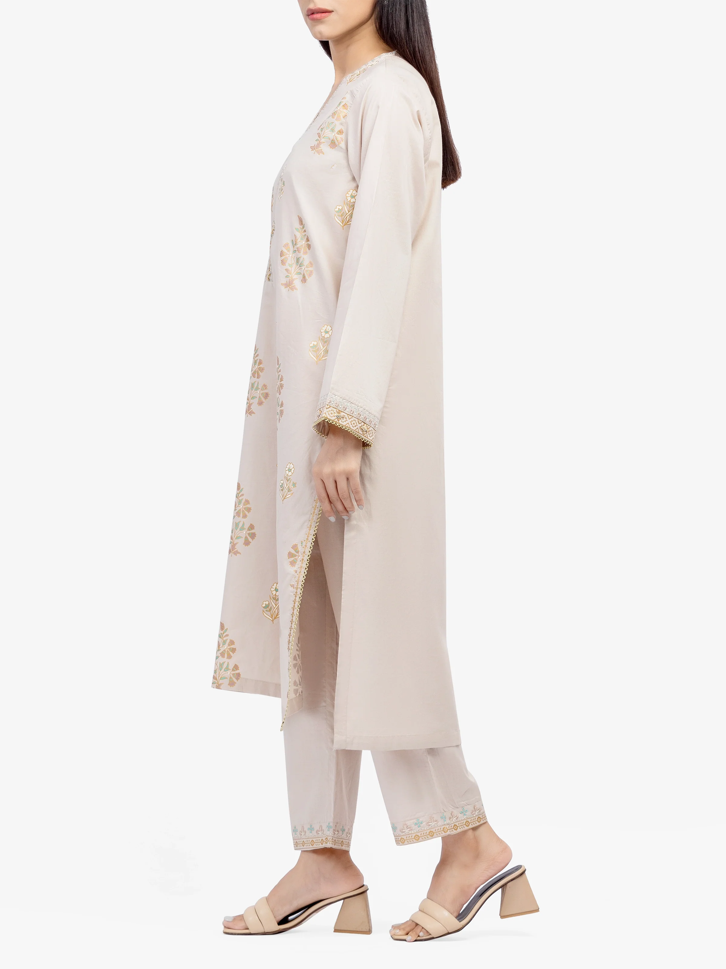 Embroidered Cambric Co-Ord Set - EWTKE5-81633ST - Image 4