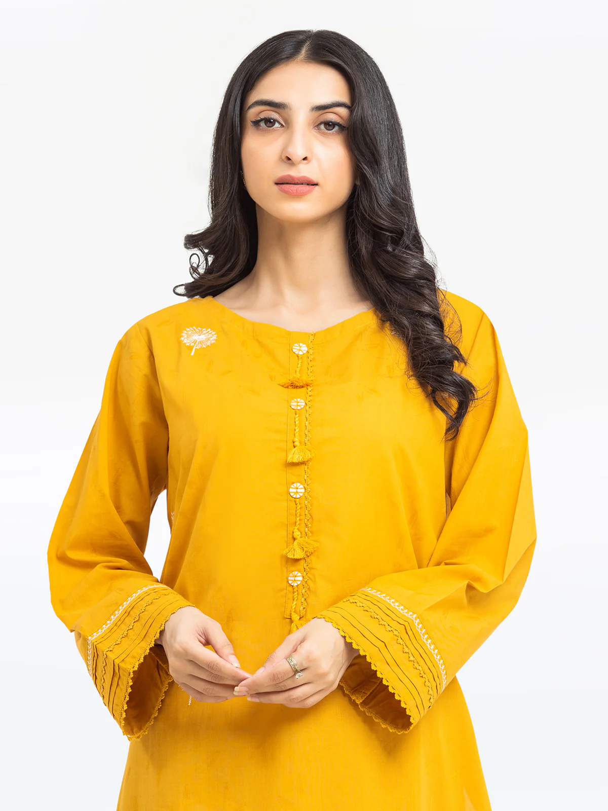 Embroidered Dobby Shirt Trouser - EWTKE24-69709ST