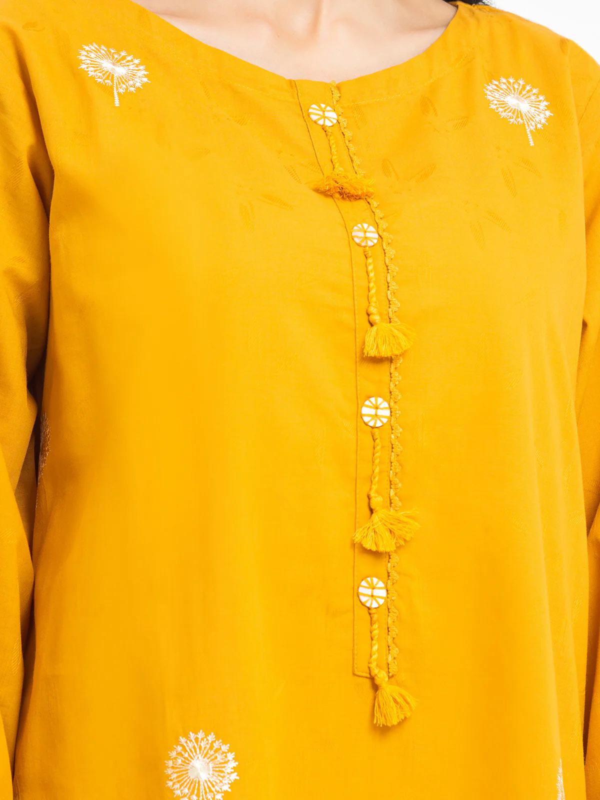 Embroidered Dobby Shirt Trouser - EWTKE24-69709ST - Image 4