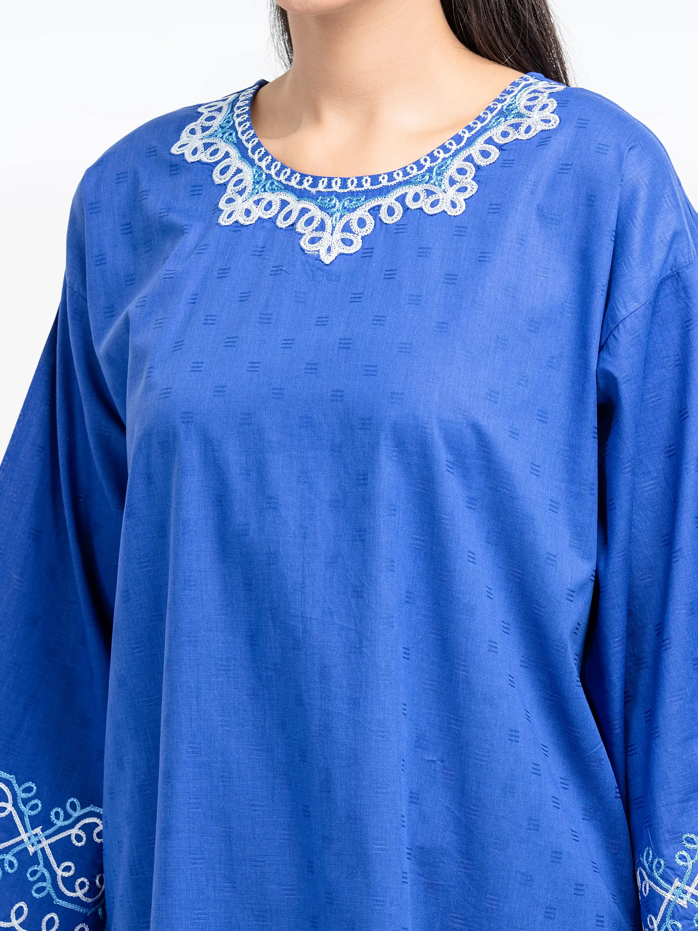 Embroidered Dobby Co-Ord Set - EWTKE24-80131ST - Image 3