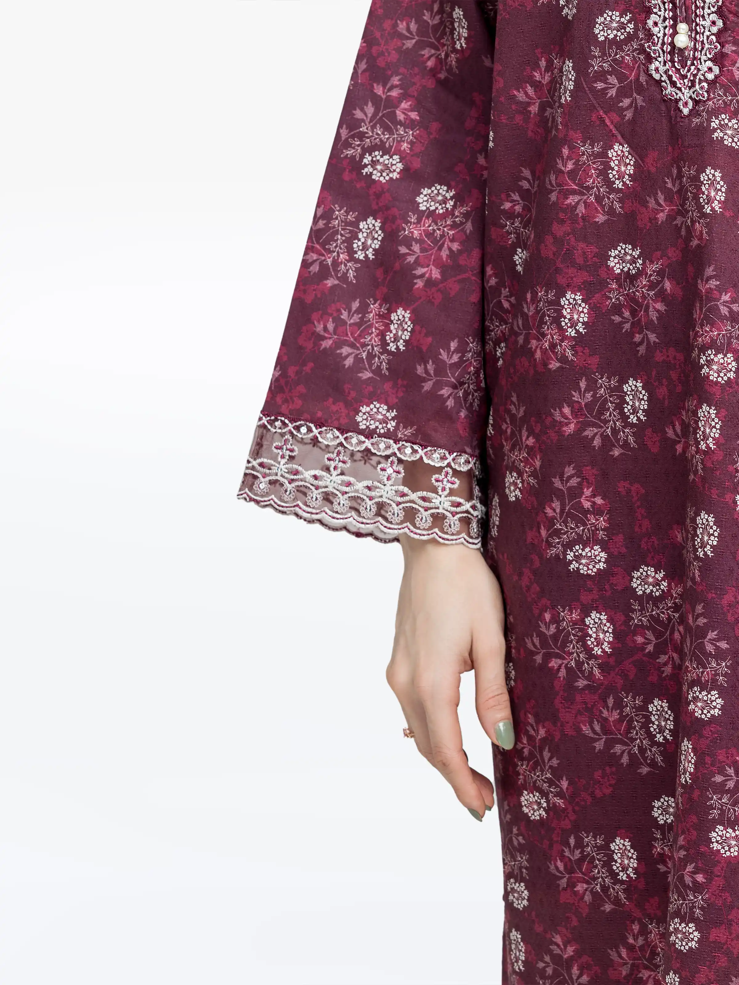 Embroidered Dobby Co-Ord Set - EWTKE24-81352ST - Image 4