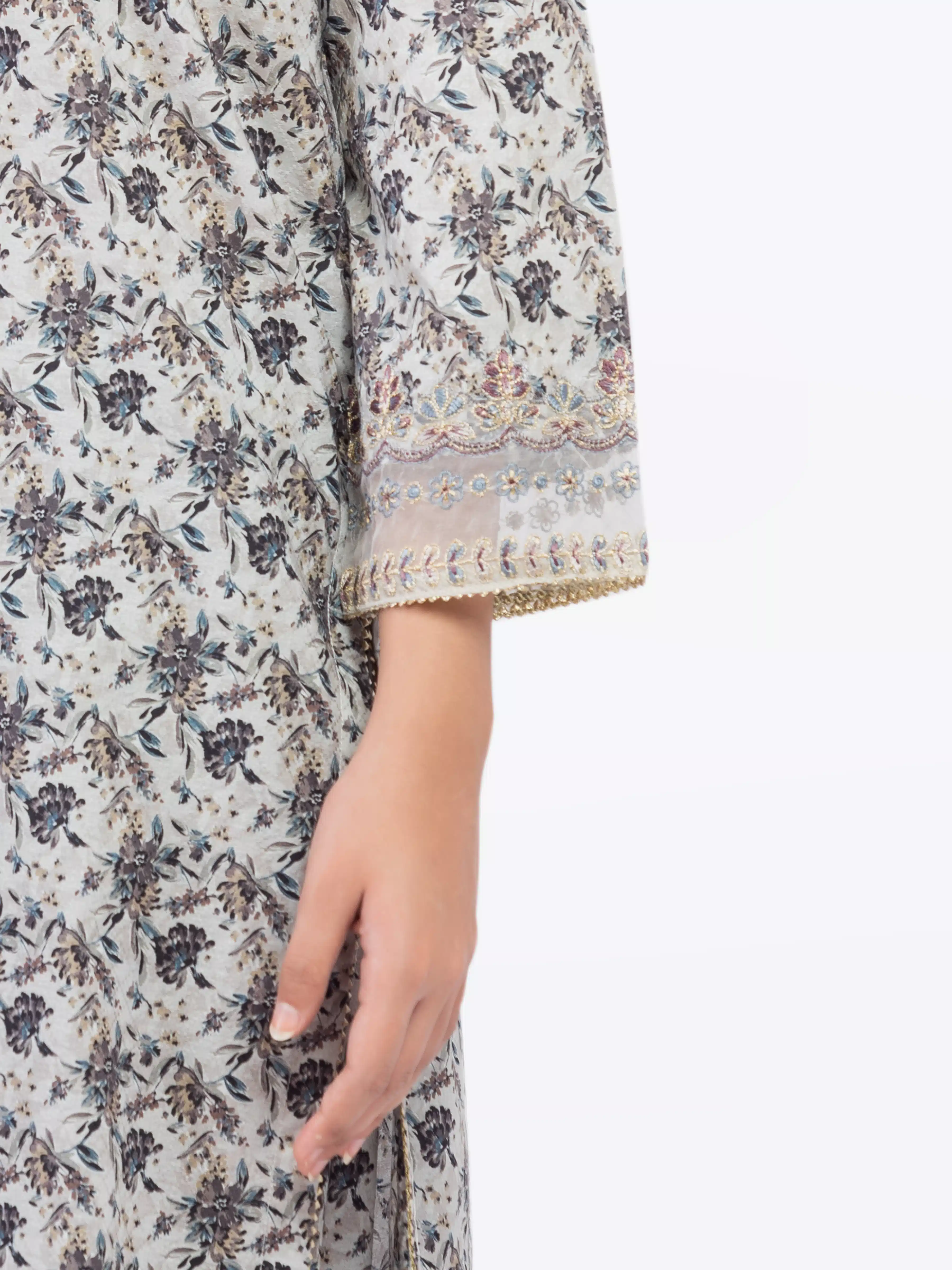Embroidered Dobby Co-Ord Set - EWTKE24-81456ST - Image 4