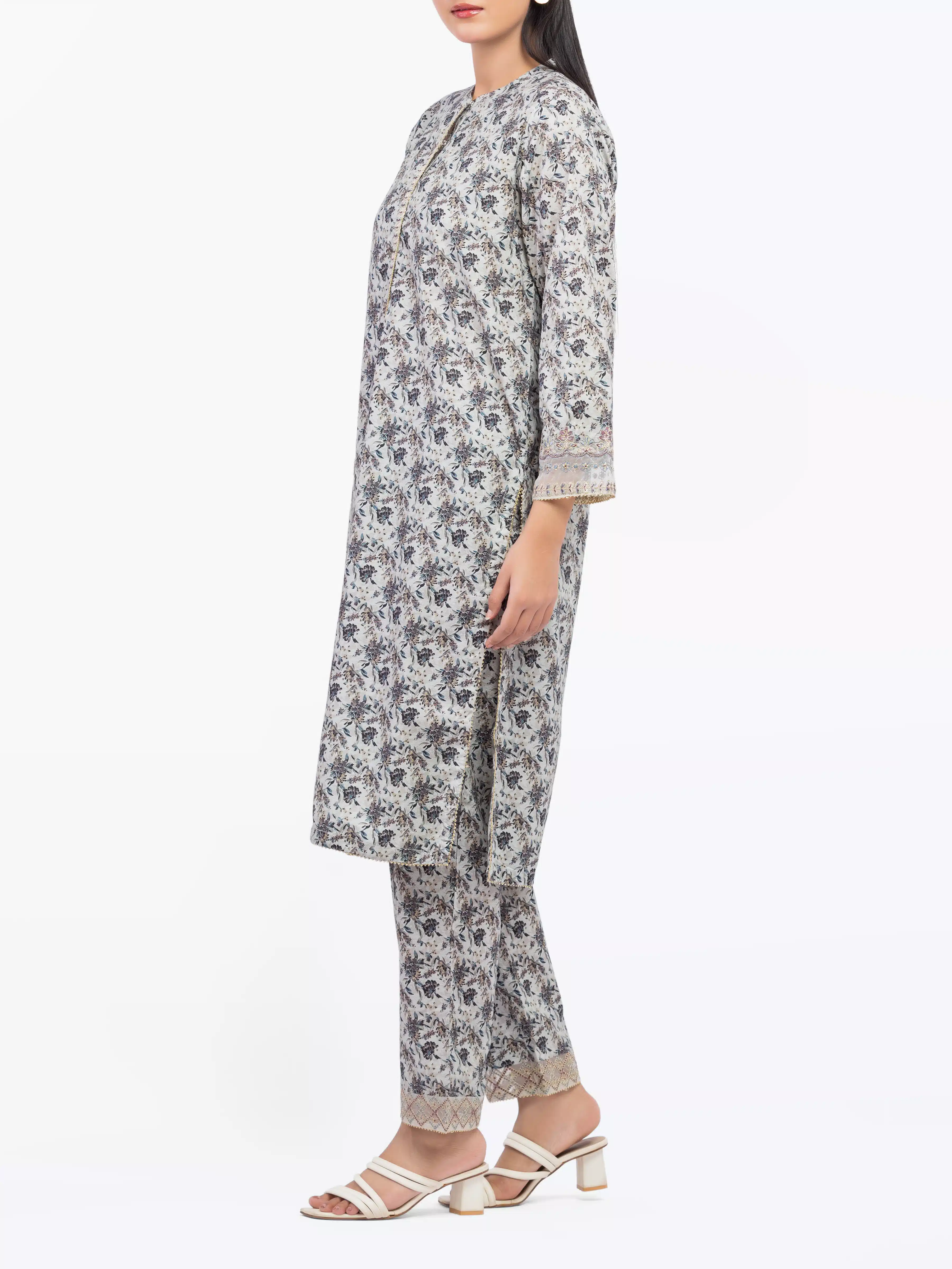 Embroidered Dobby Co-Ord Set - EWTKE24-81456ST - Image 6
