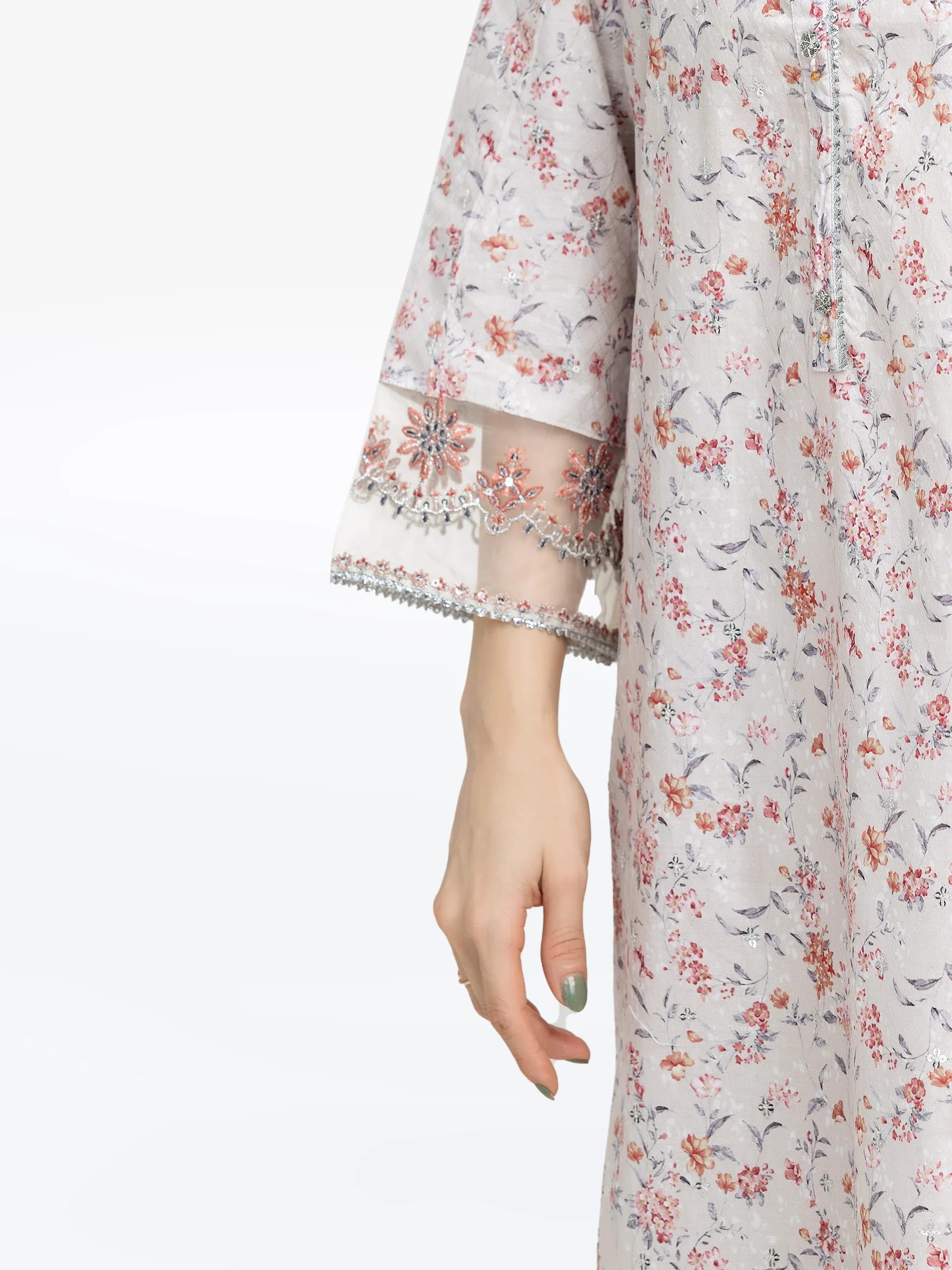 Embroidered Dobby Co-Ord Set - EWTKE24-81457ST - Image 4