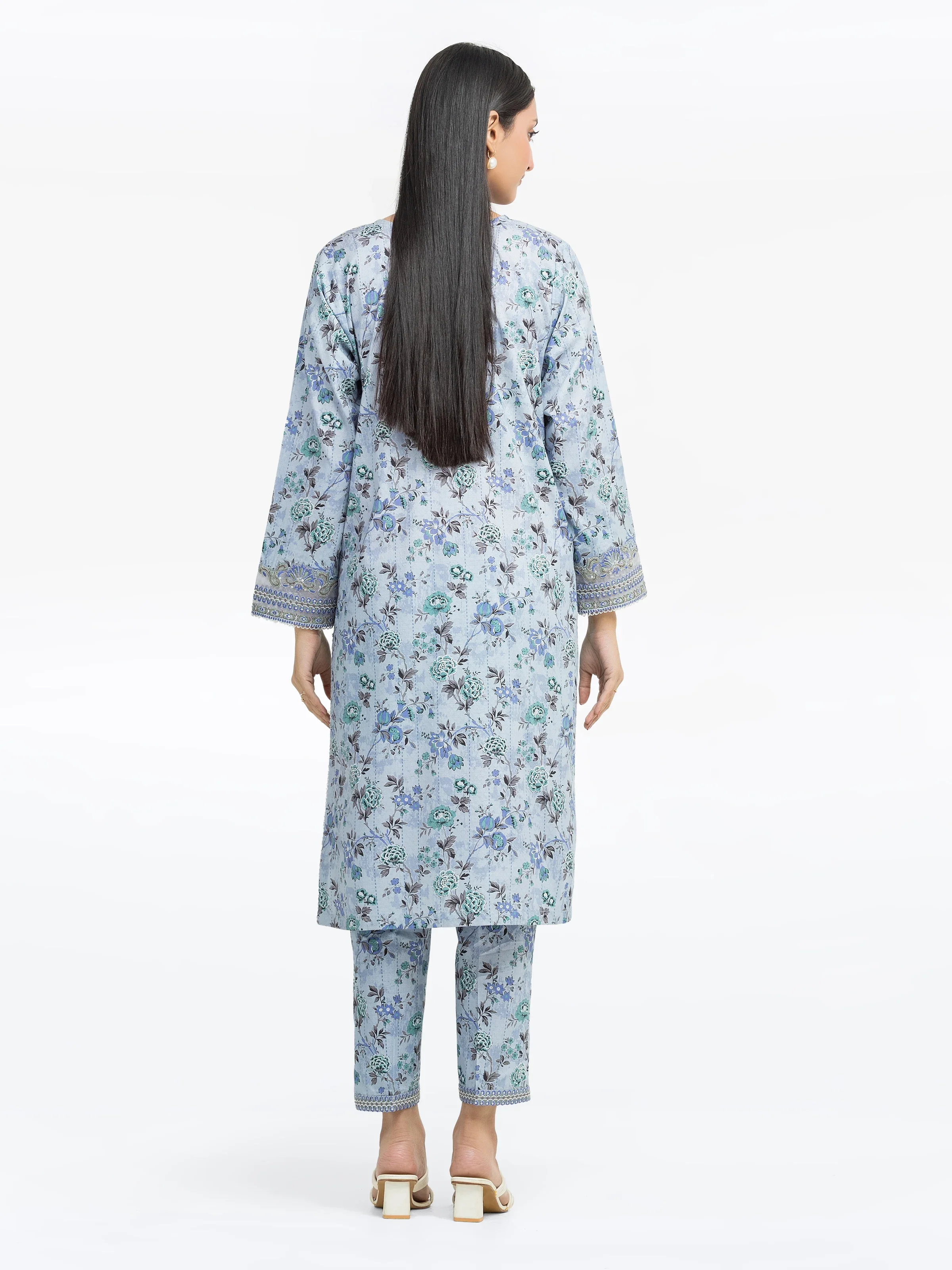 Embroidered Dobby Co-Ord Set - EWTKE24-81462ST - Image 6