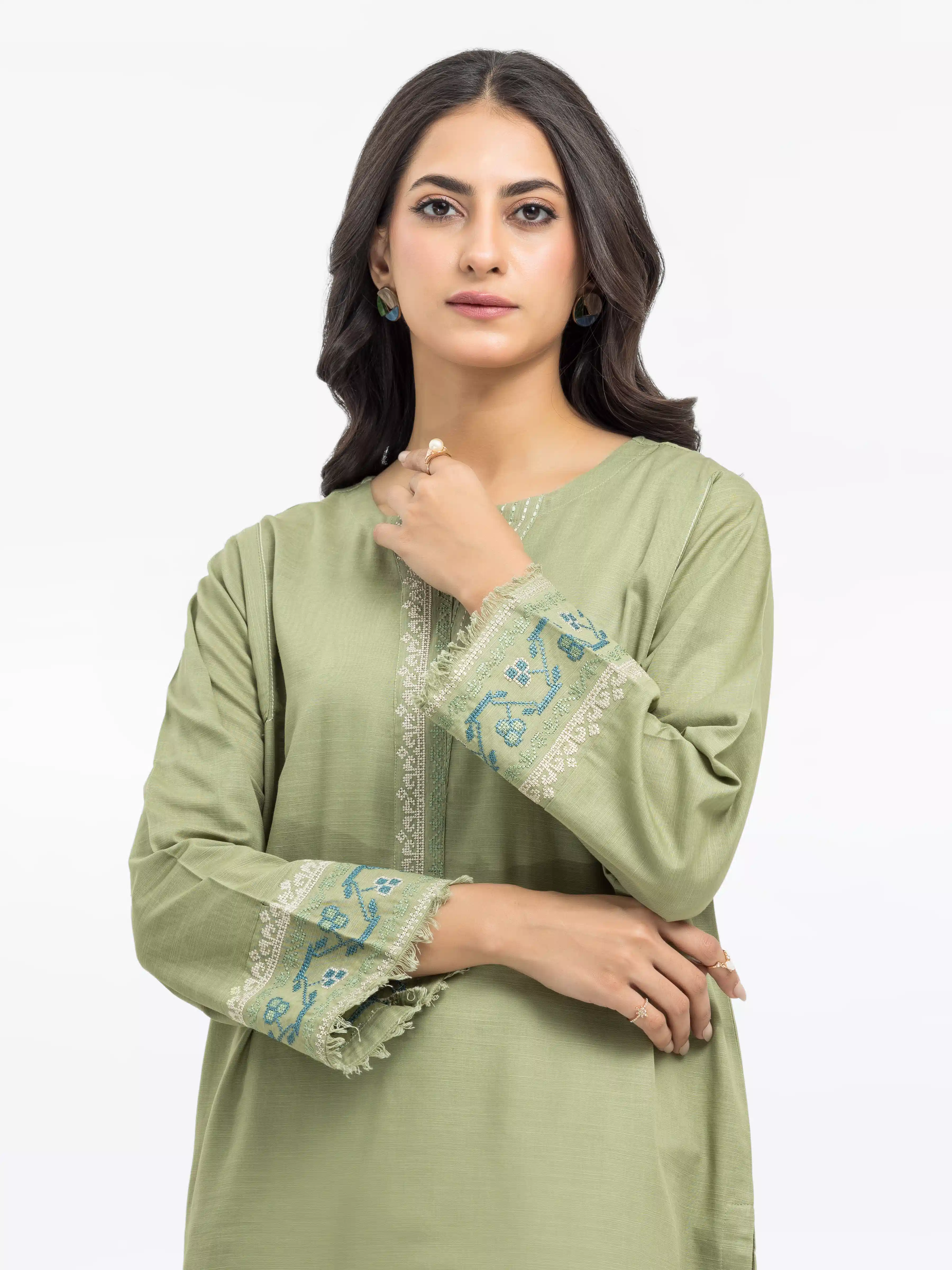 Embroidered Khaddar Shirt Trouser - EWTKE24-81430ST