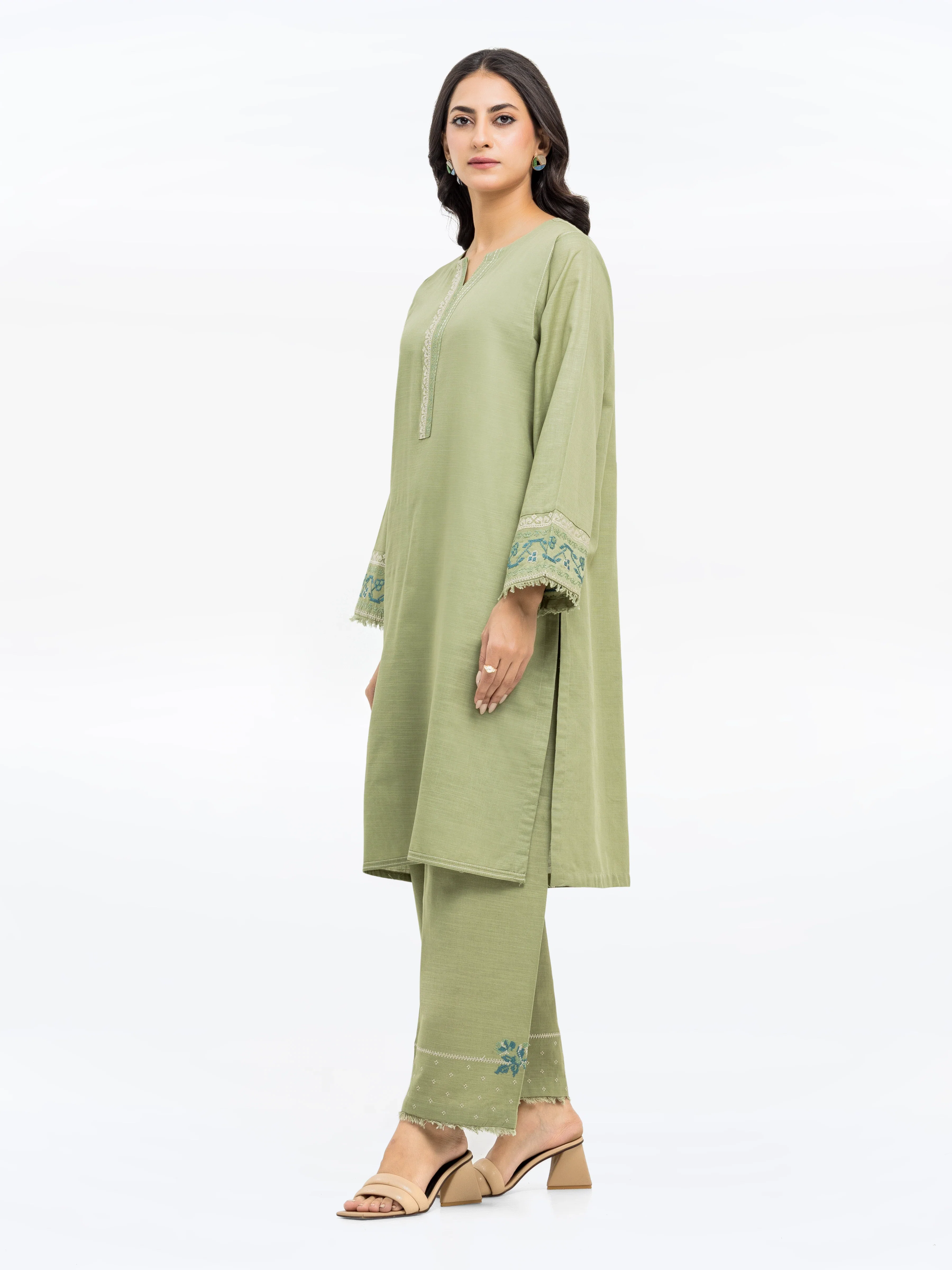 Embroidered Khaddar Shirt Trouser - EWTKE24-81430ST - Image 5