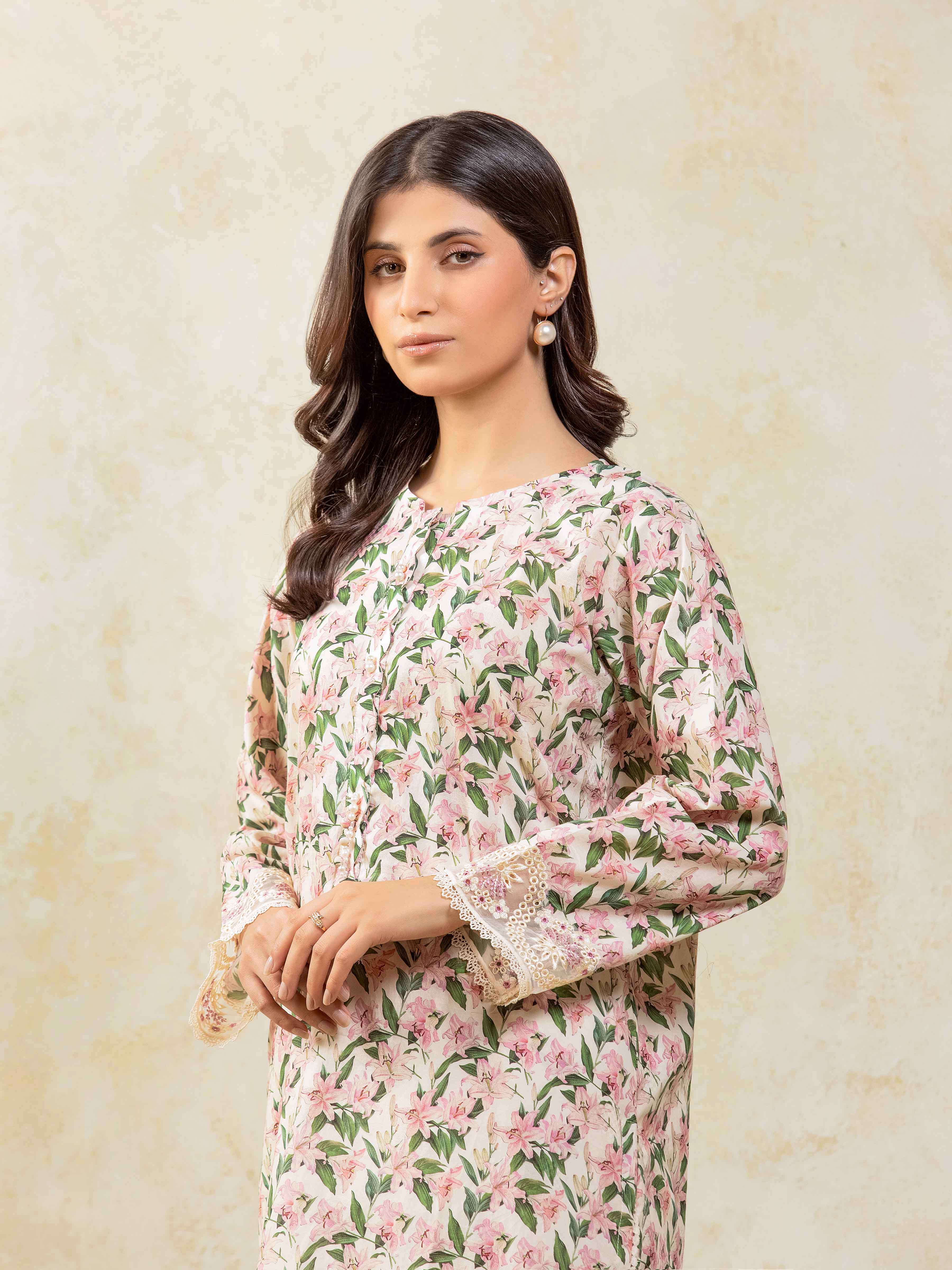 Embroidered Lawn Co-Ord Set - EWTKE5-81687ST - Image 2
