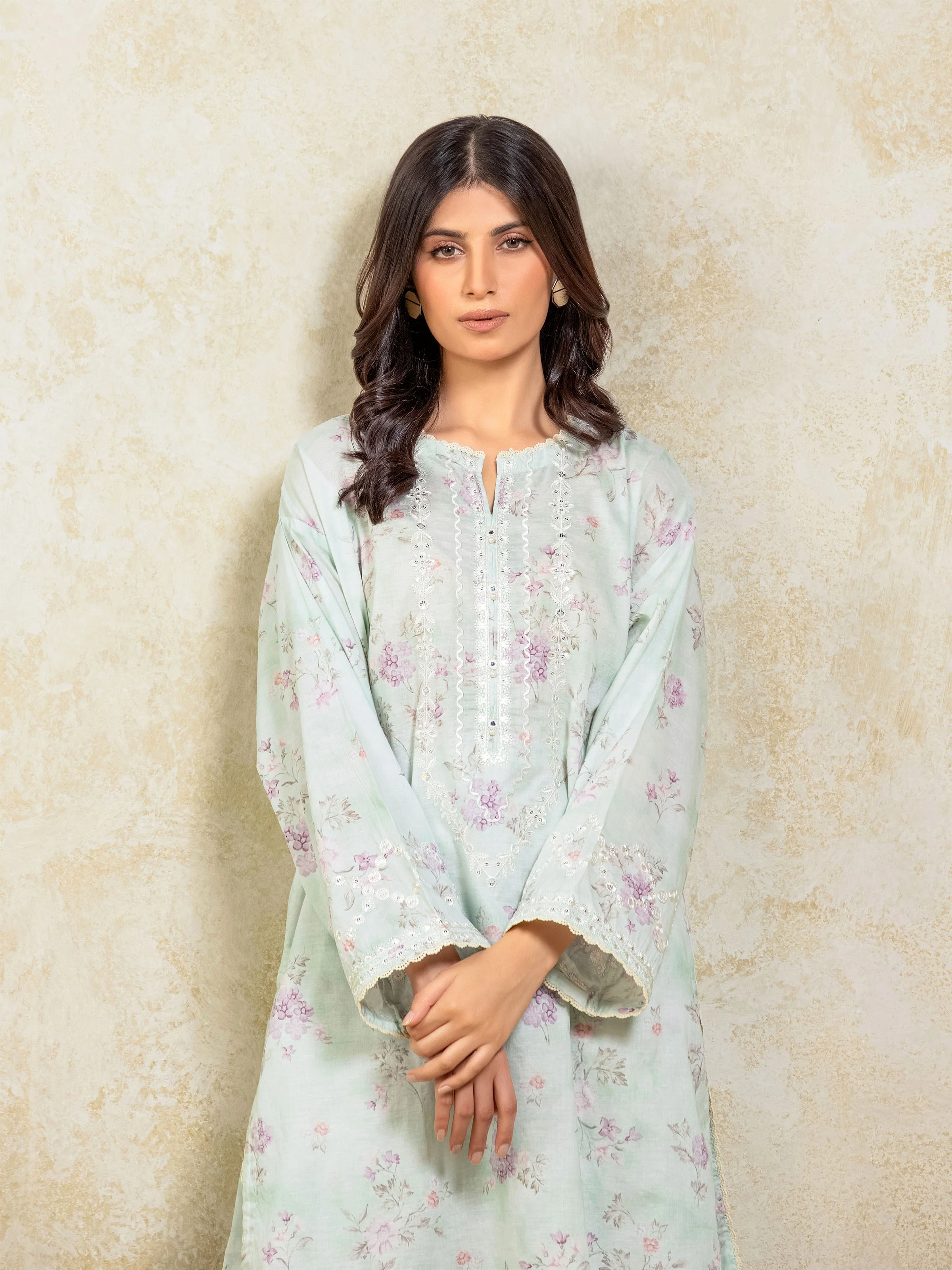 Embroidered Lawn Co-Ord Set - EWTKE5-82387ST - Image 2