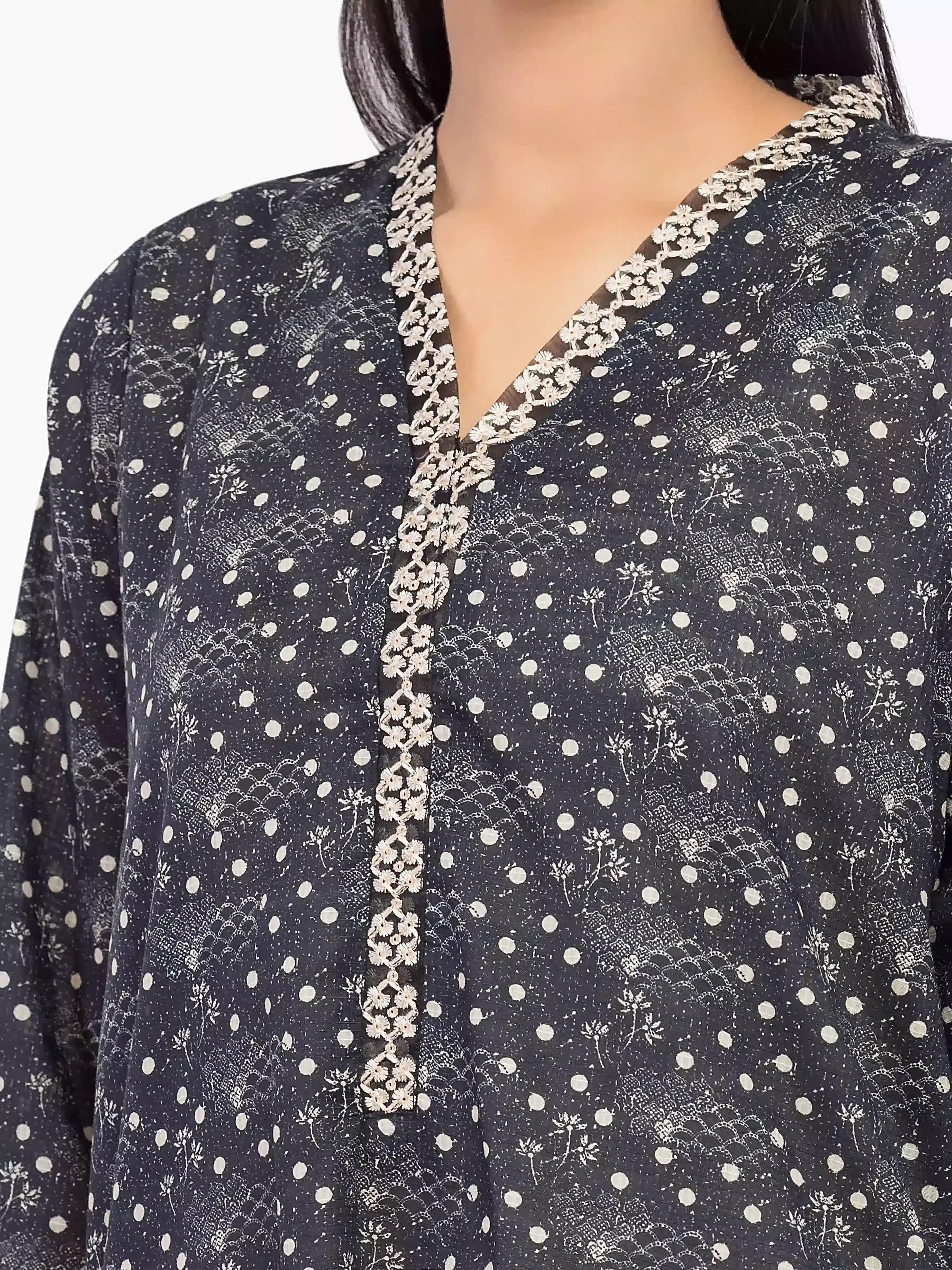 Embroidered Lawn Slub Co-Ord Set - EWTKE5-81678ST - Image 4