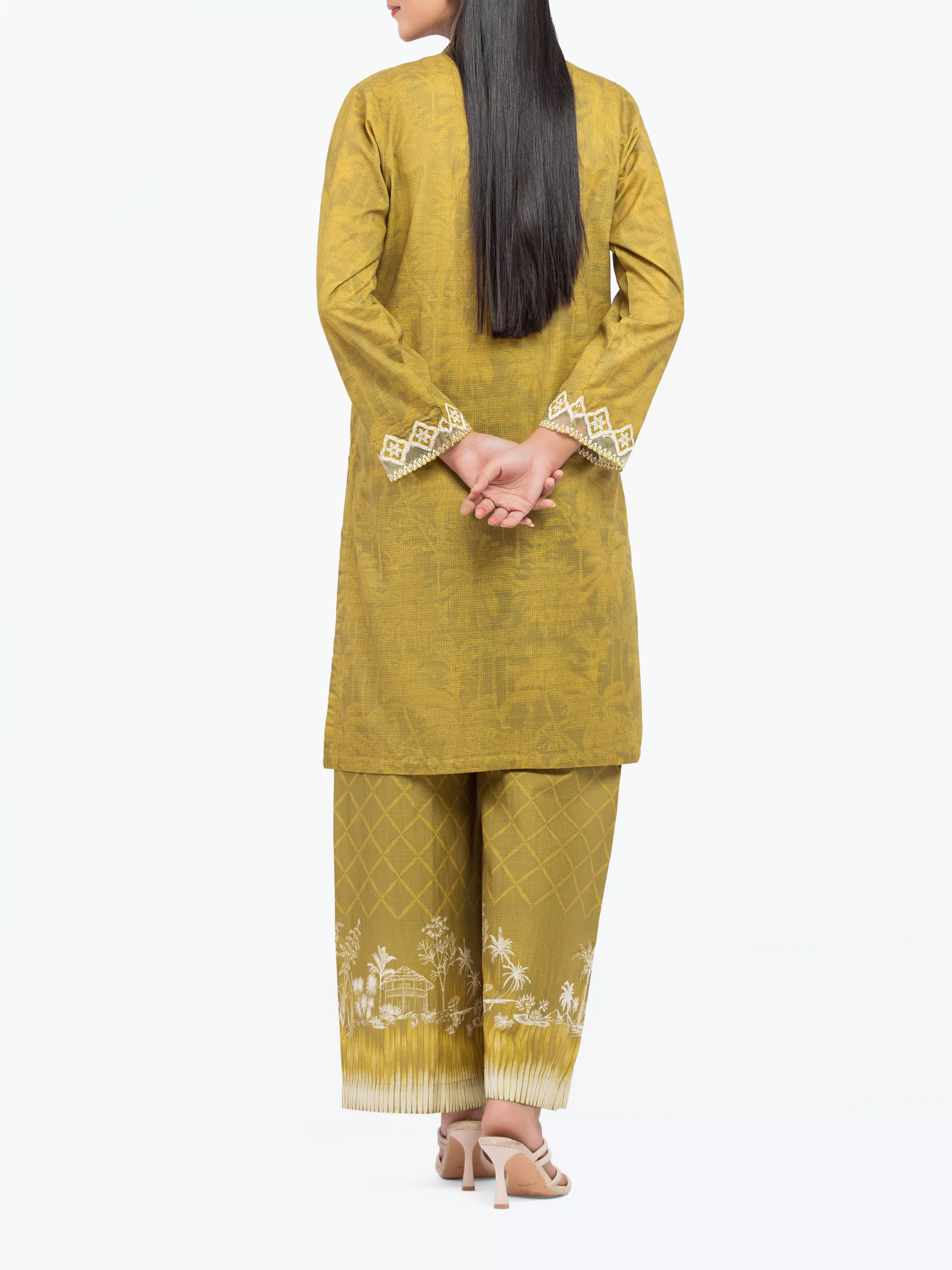 Embroidered Lawn Slub Co-Ord Set - EWTKE5-81682ST - Image 6